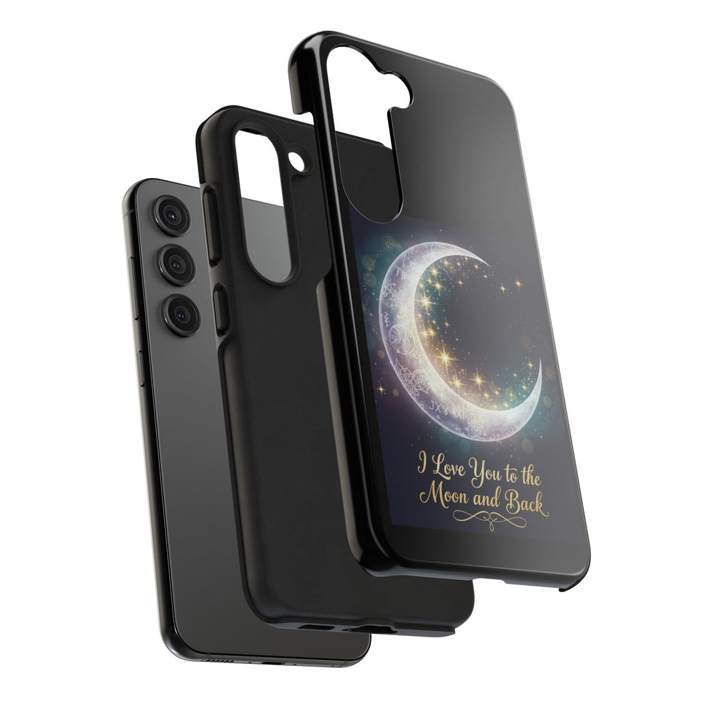 I Love You to the Moon and Back Phone Case | Moon Crescent Stars