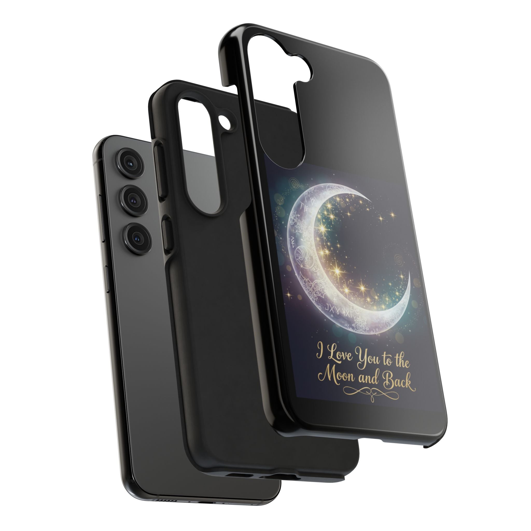 I Love You to the Moon and Back Phone Case | Moon Crescent Stars