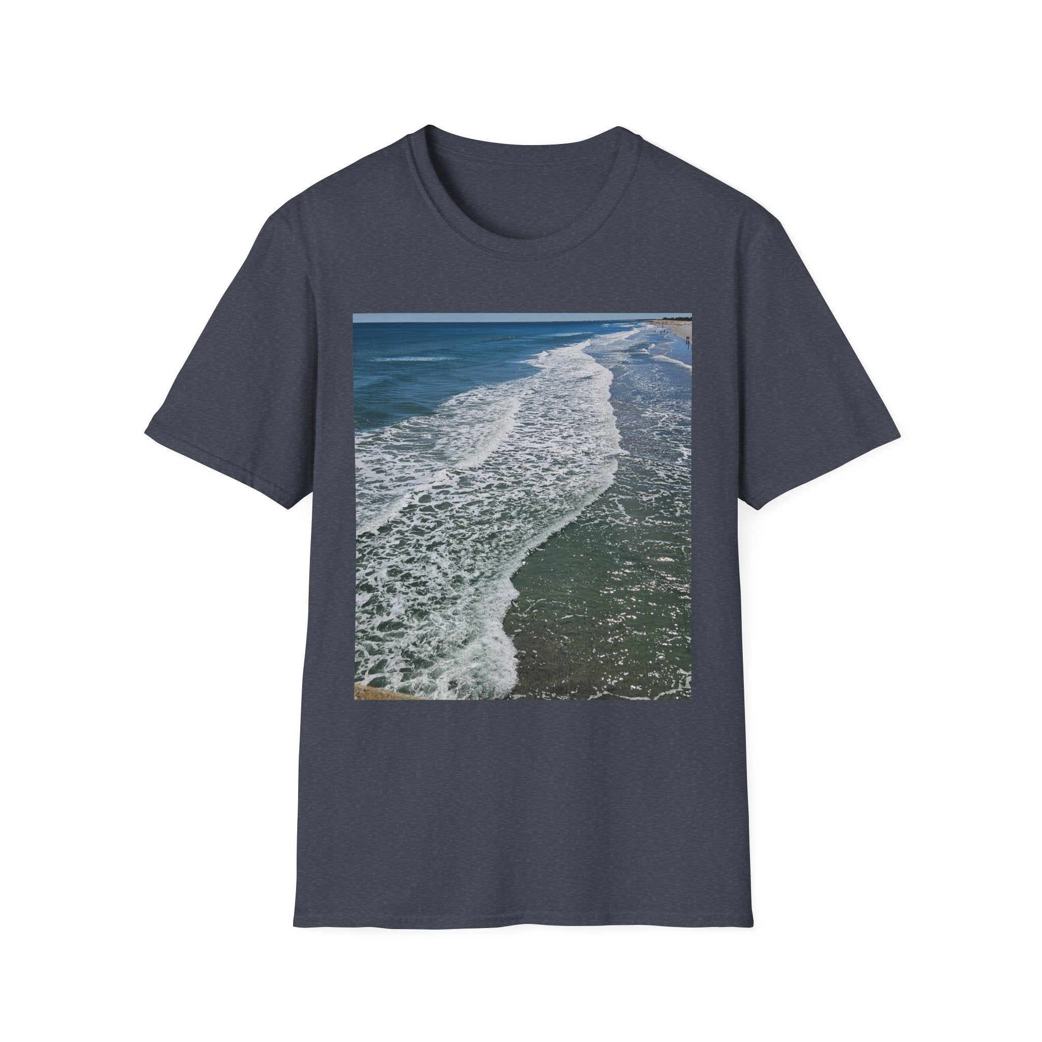 Beach Waves Photo T-Shirt — Coastal Ocean Surf Graphic Tee