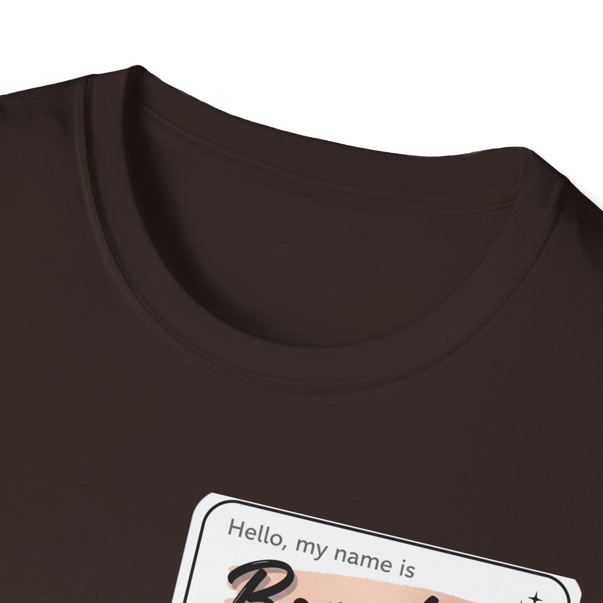 Boss Lady name tag T-Shirt | Feminine script badge design