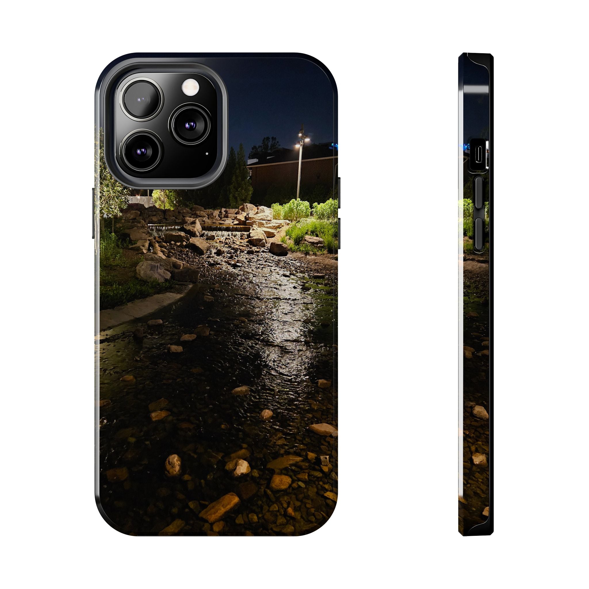 Night River Phone Case — Moody Outdoor Landscape Protective Cover