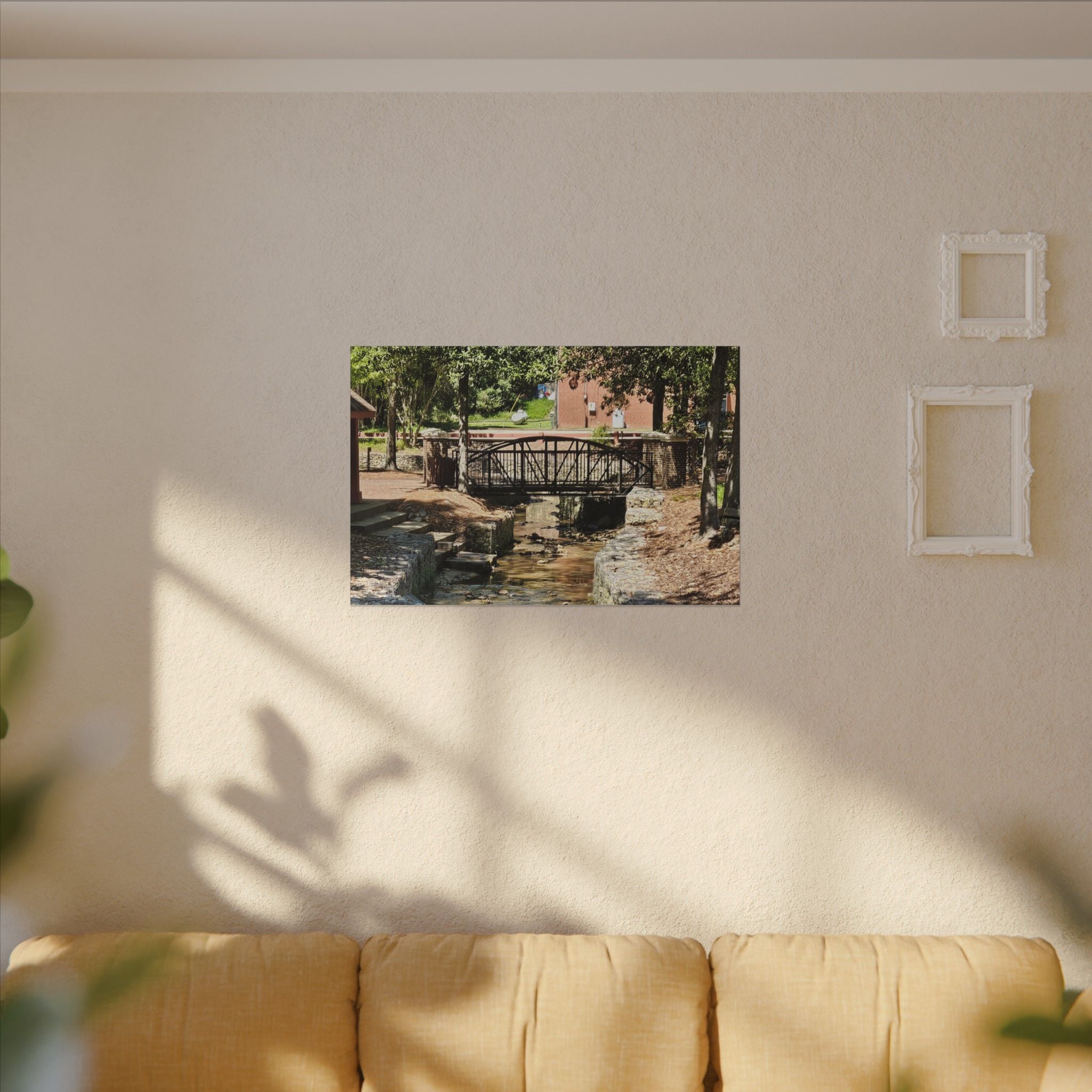Park Footbridge Photograph Matte Canvas | Stretched Wall Art