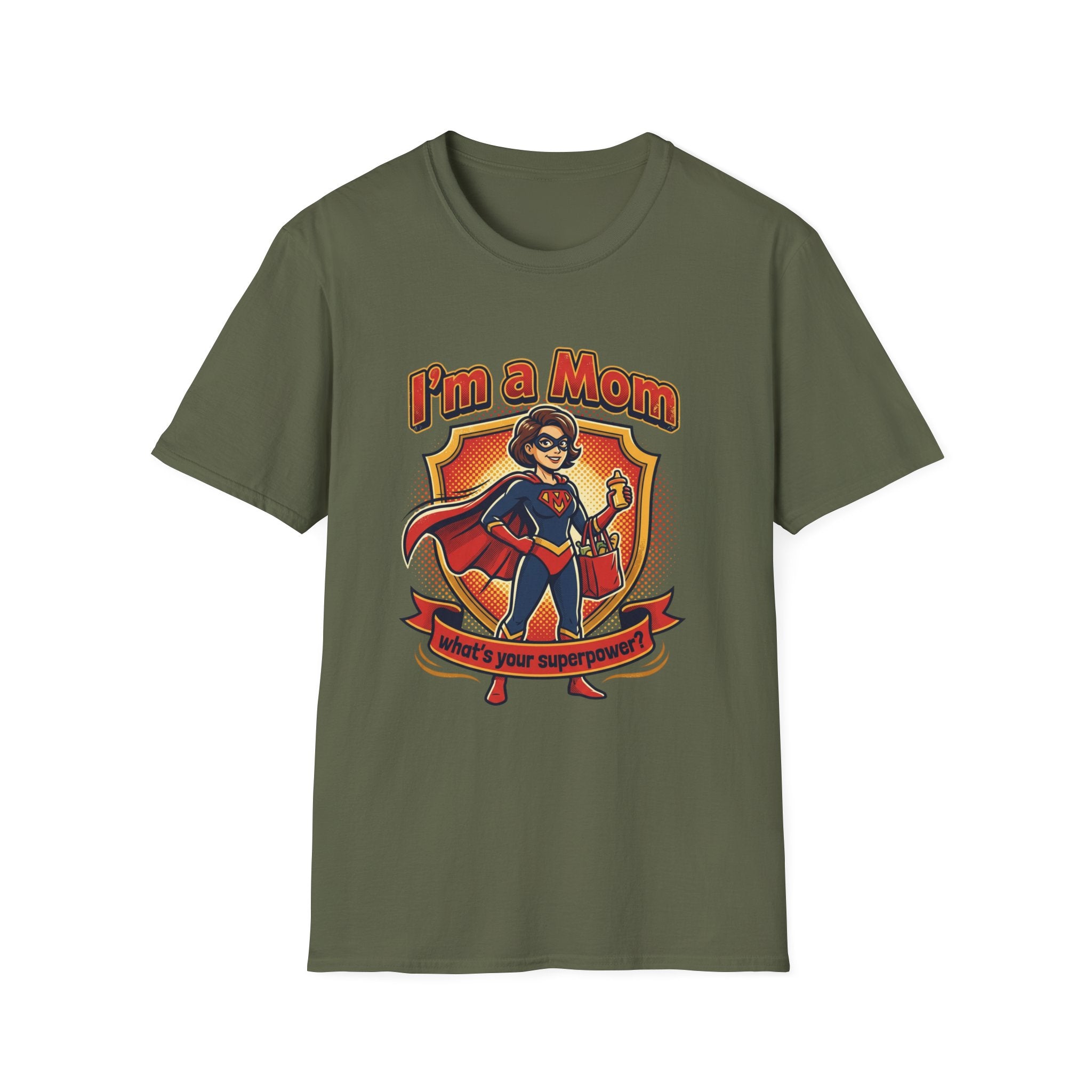 I'm a Mom superhero mom T-Shirt | mom superhero illustration