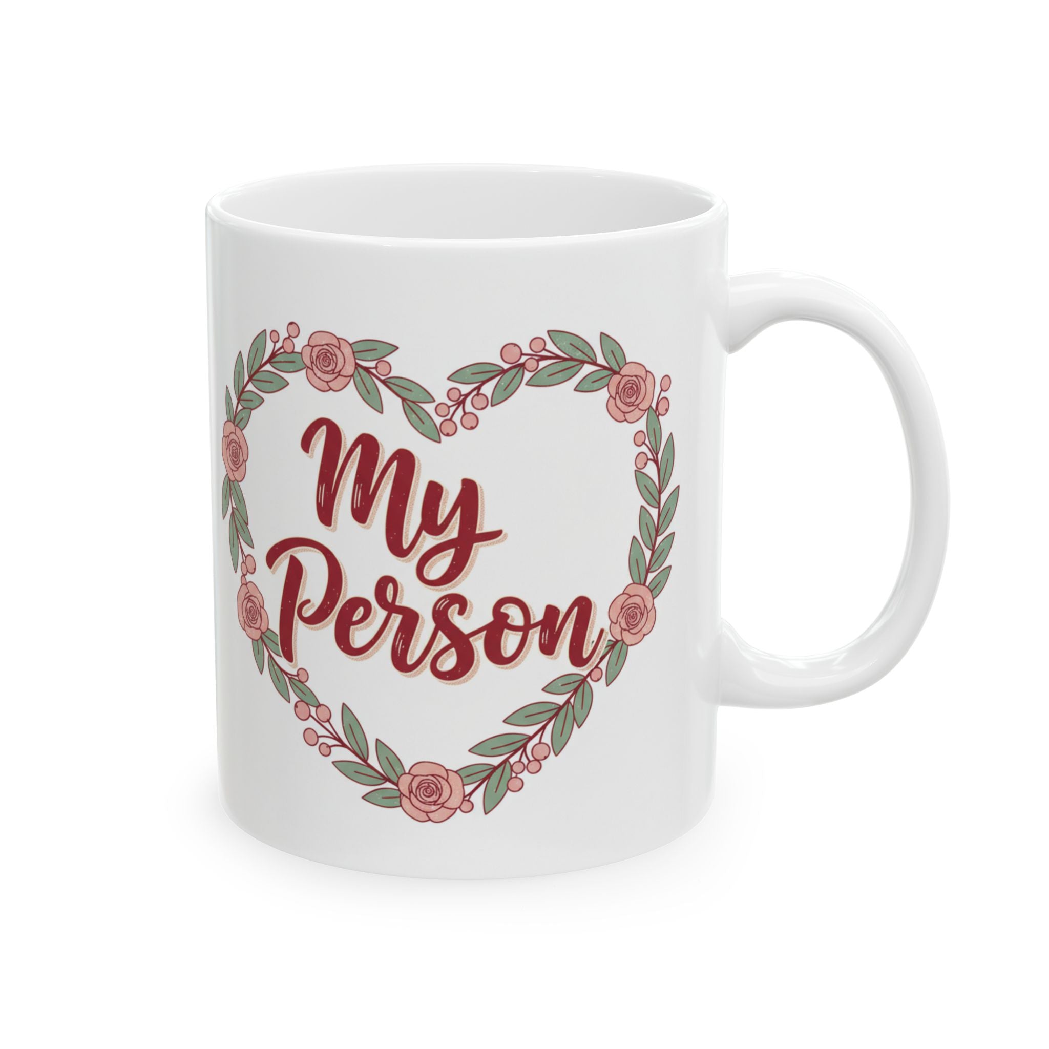 My Person Coffee Mug | Floral Wreath Ceramic Mug