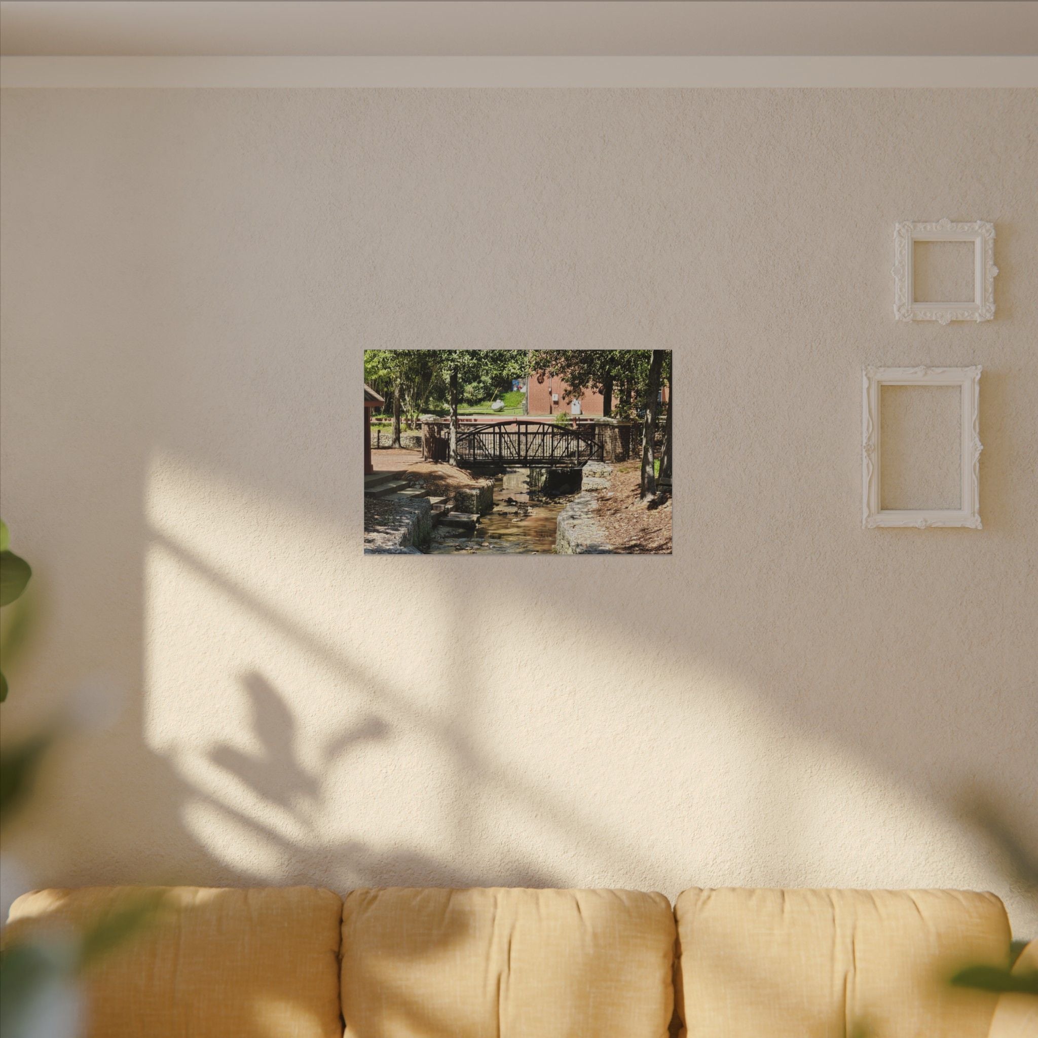 Park Footbridge Photograph Matte Canvas | Stretched Wall Art