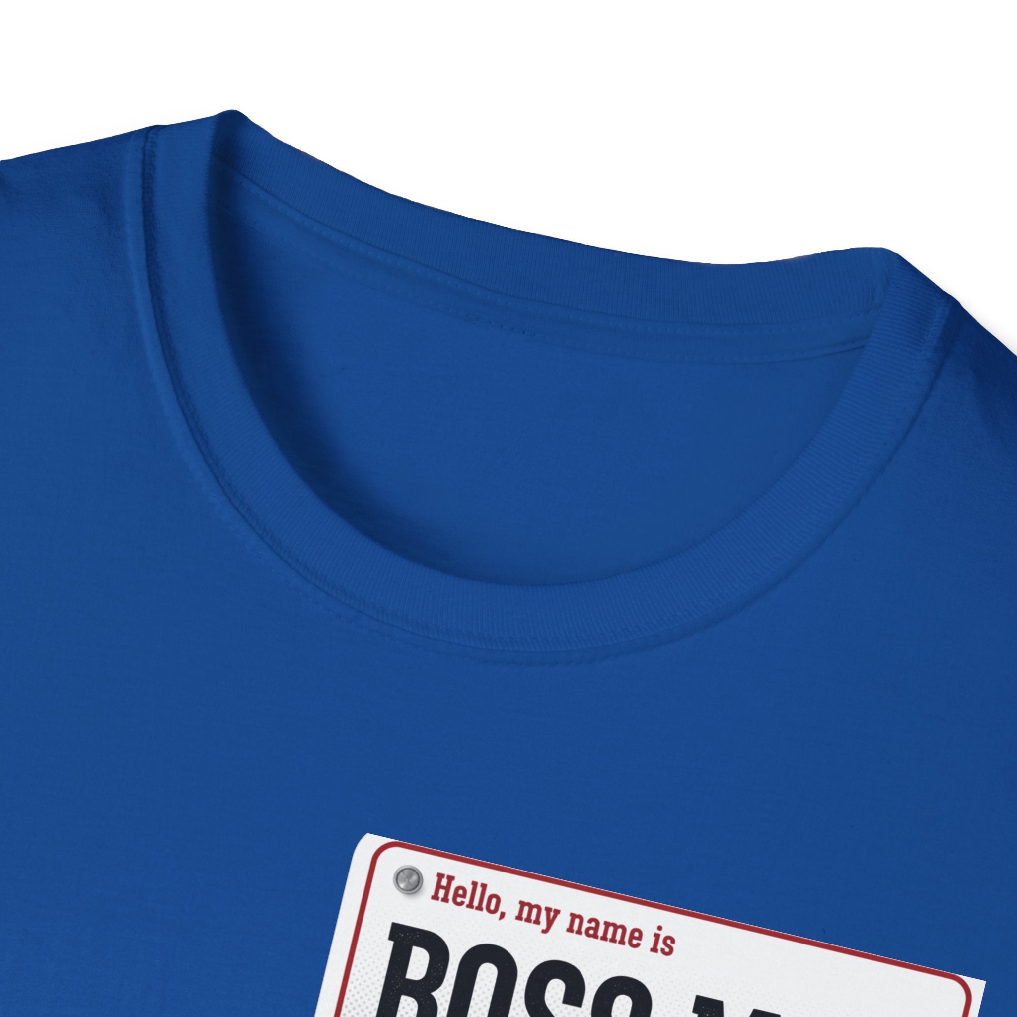 Boss Man name badge T-Shirt | Minimal Badge Graphic Tee