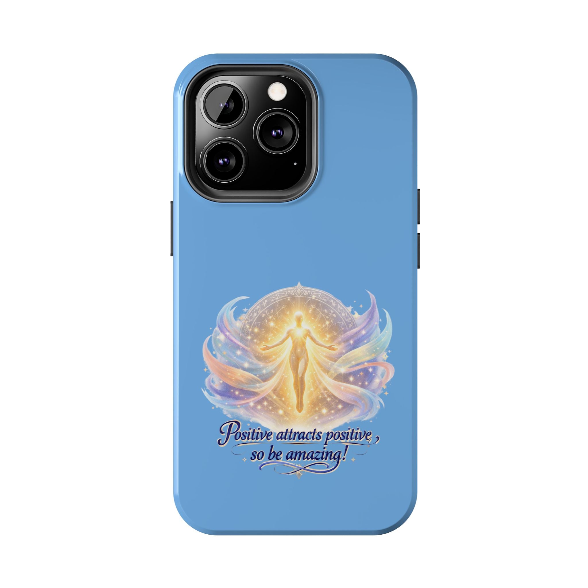 Positive Attracts Positive angel artwork Phone Case | inspirational spiritual design