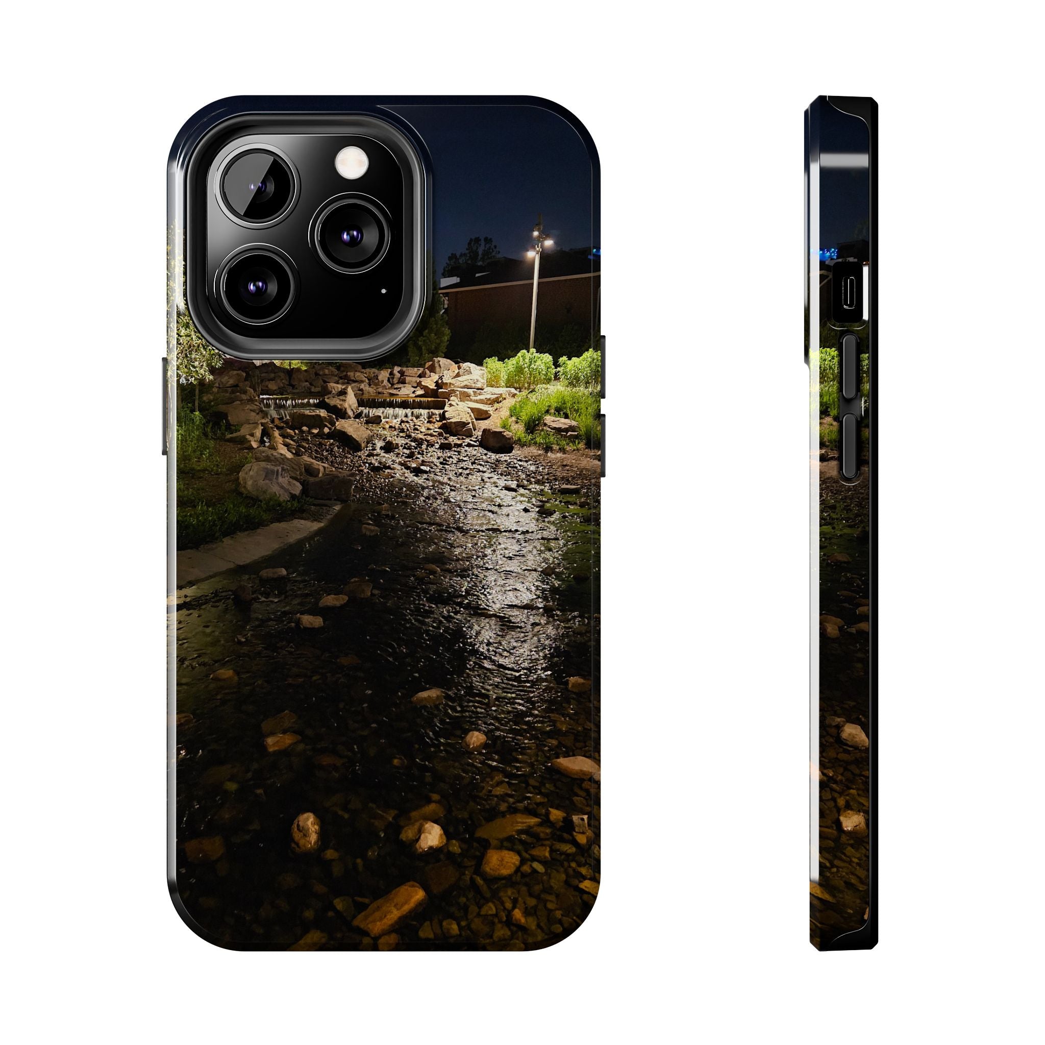 Night River Phone Case — Moody Outdoor Landscape Protective Cover