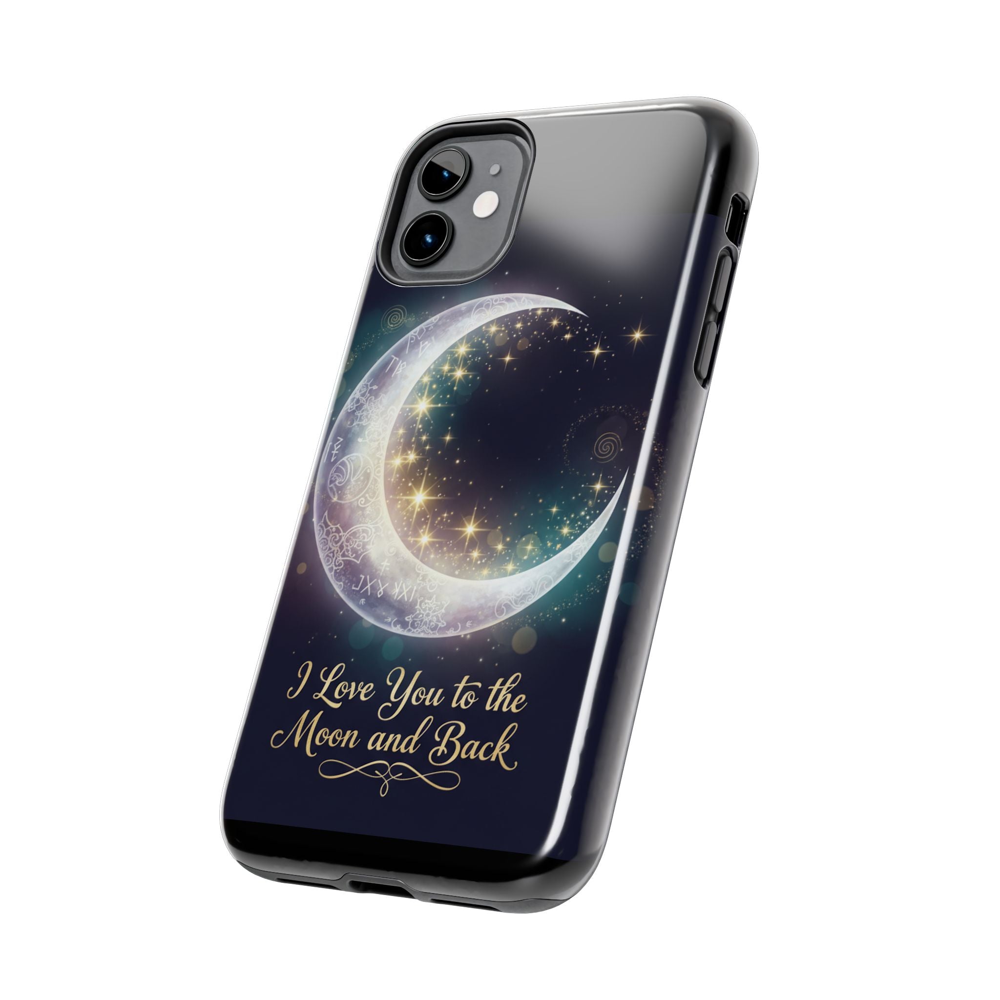 I Love You to the Moon and Back iPhone Case | Moon and Stars Tough Case