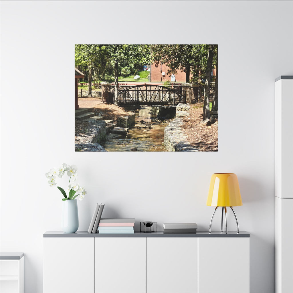 Park Footbridge Photograph Matte Canvas | Stretched Wall Art