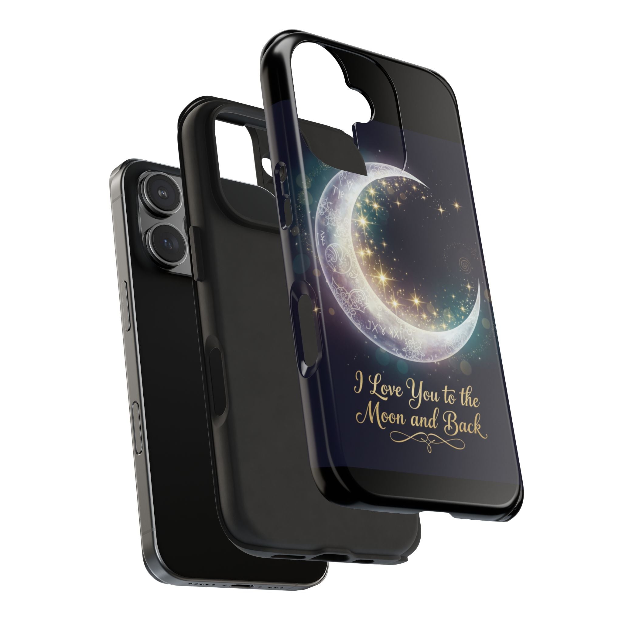 I Love You to the Moon and Back iPhone Case | Moon and Stars Tough Case