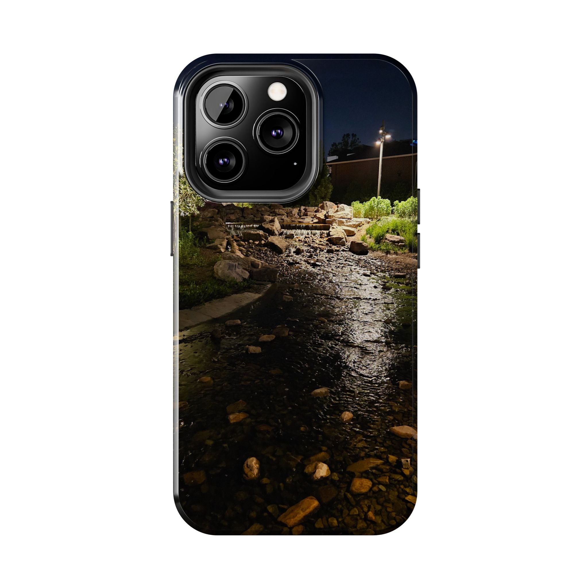 Night River Phone Case — Moody Outdoor Landscape Protective Cover
