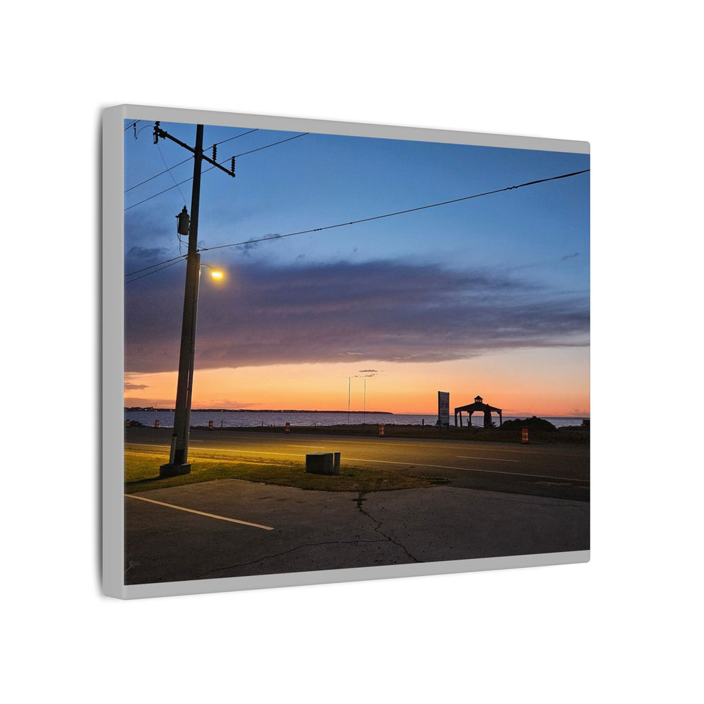 Sunset Pier Silhouette Canvas | Stretched Matte Wall Art