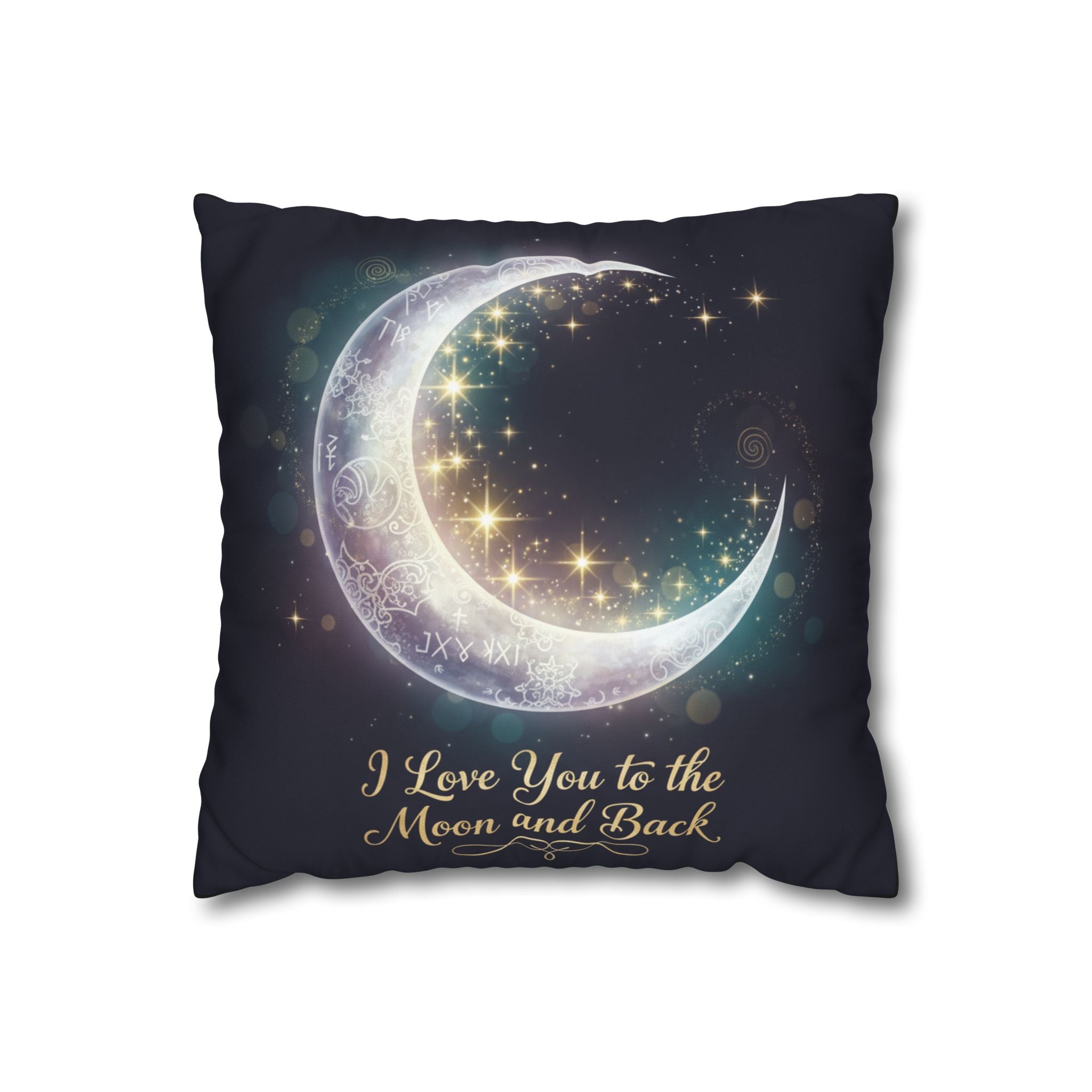 I Love You to the Moon and Back Pillowcase | Square Canvas Pillowcase