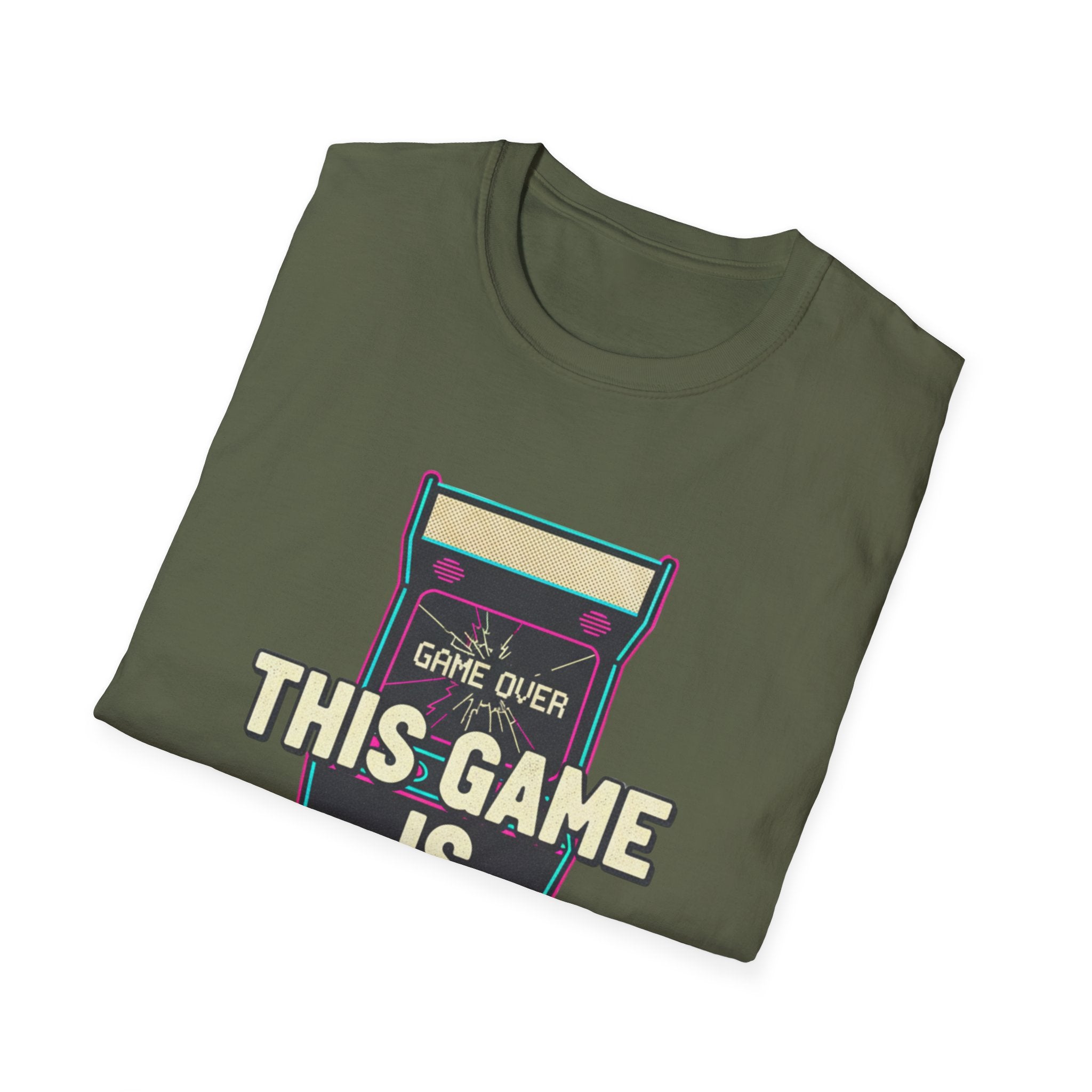 This Game Is Rigged T-Shirt | Retro Arcade Game Over Graphic Tee
