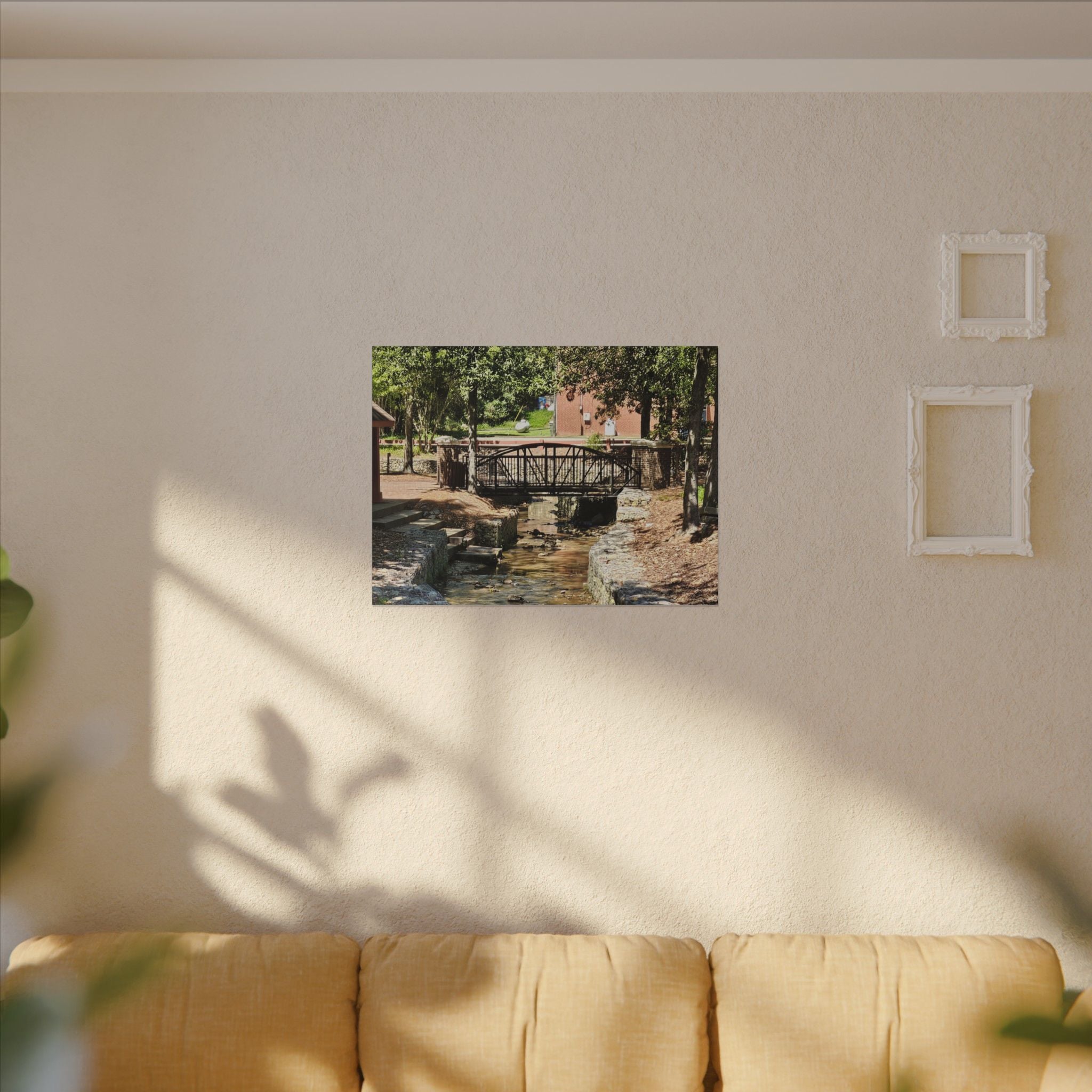 Park Footbridge Photograph Matte Canvas | Stretched Wall Art