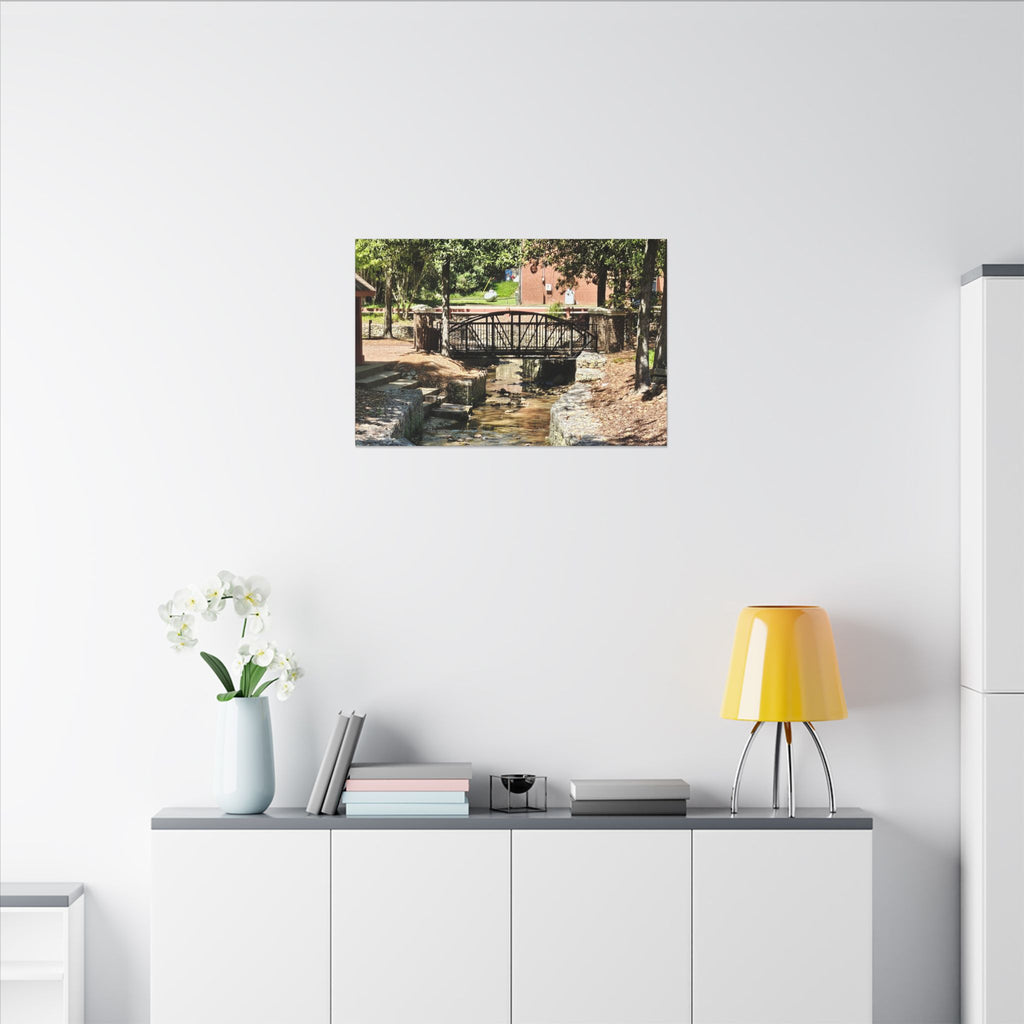 Park Footbridge Photograph Matte Canvas | Stretched Wall Art