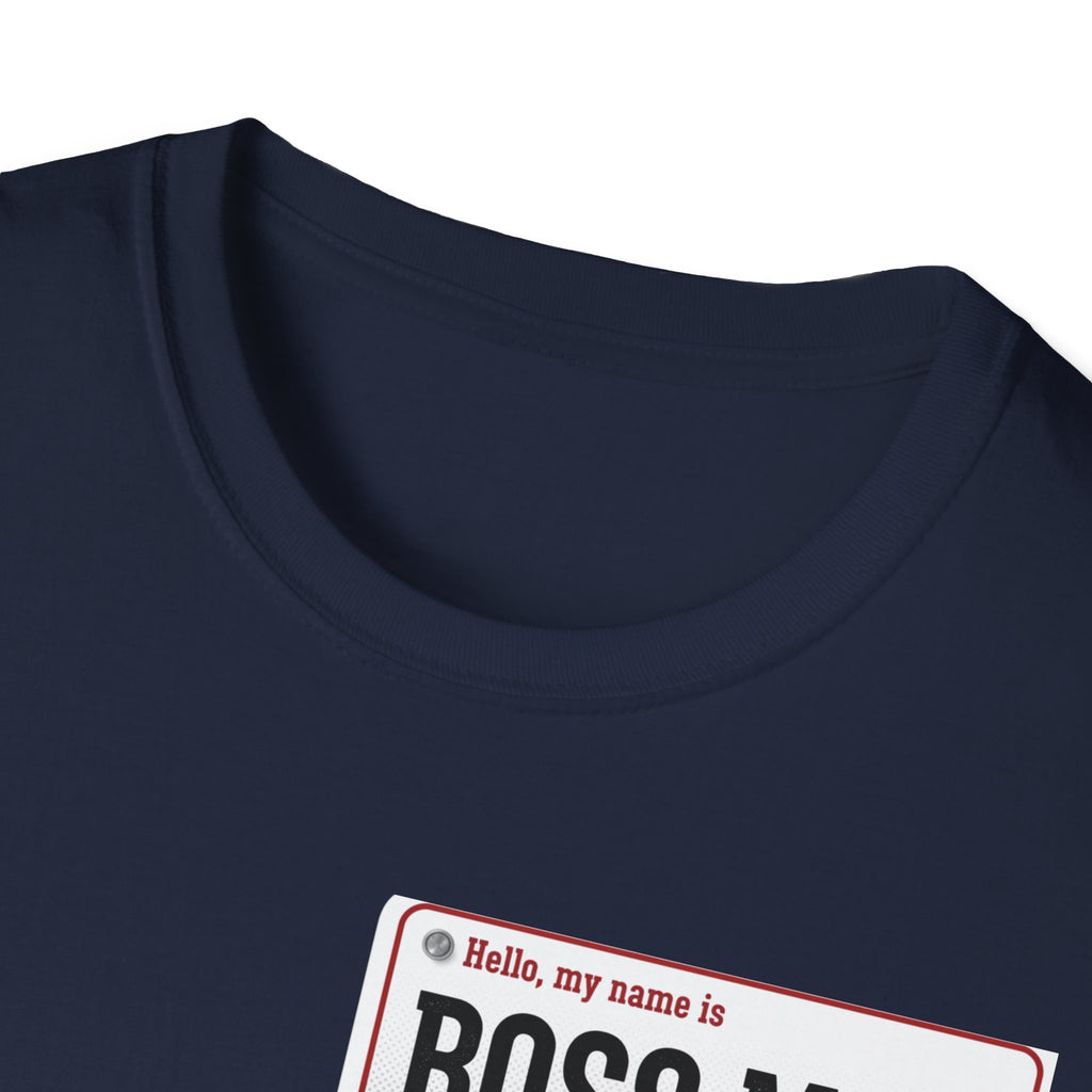 Boss Man name badge T-Shirt | Minimal Badge Graphic Tee