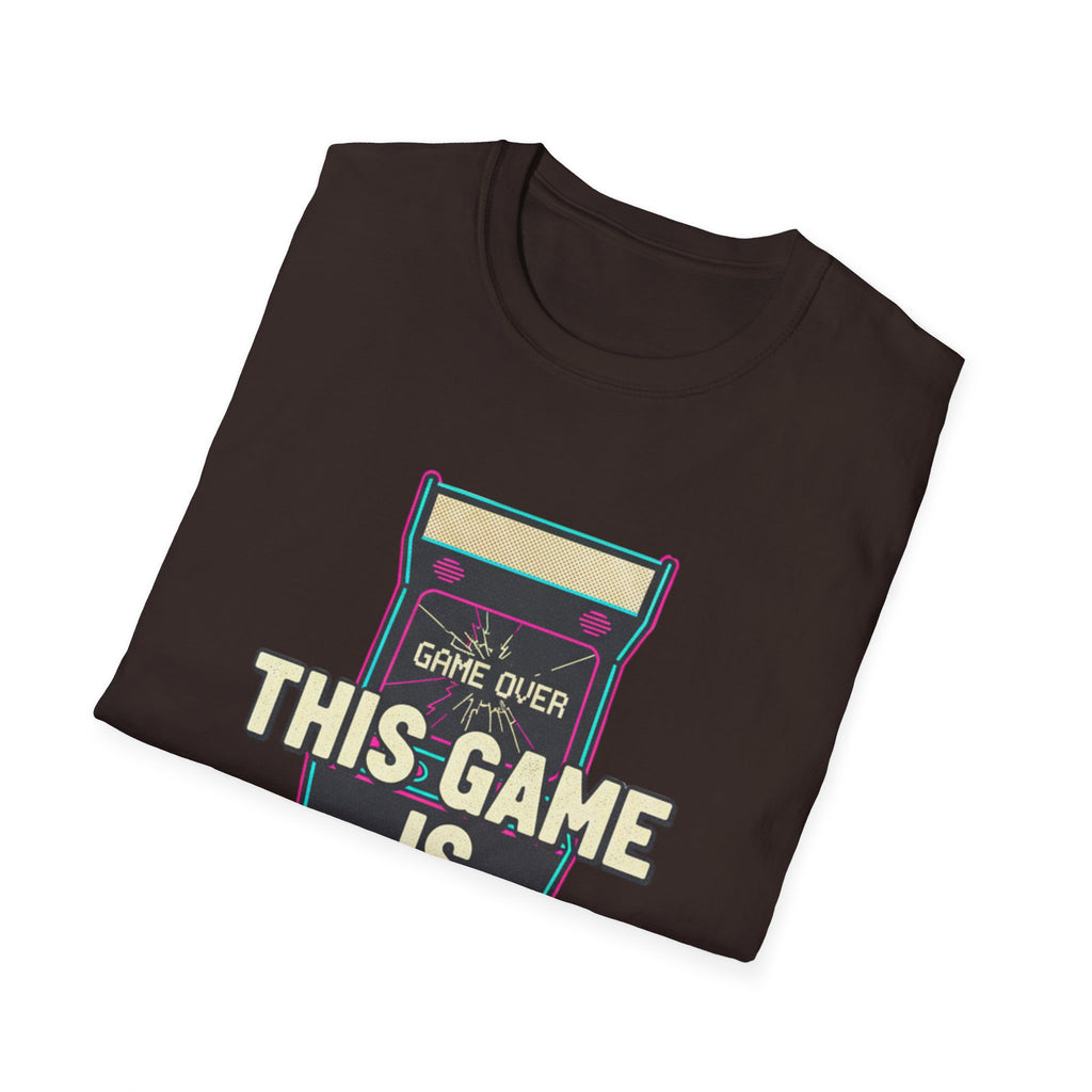 This Game Is Rigged T-Shirt | Retro Arcade Game Over Graphic Tee