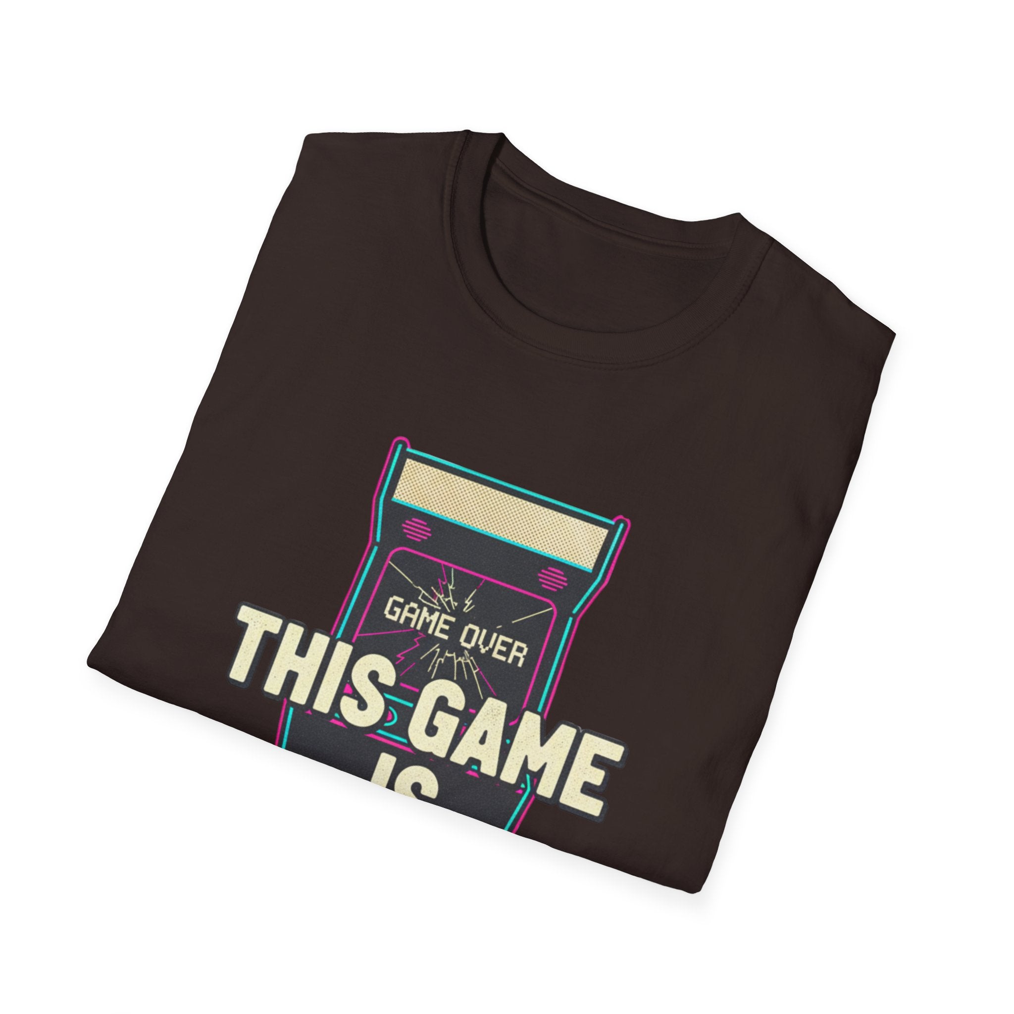 This Game Is Rigged T-Shirt | Retro Arcade Game Over Graphic Tee