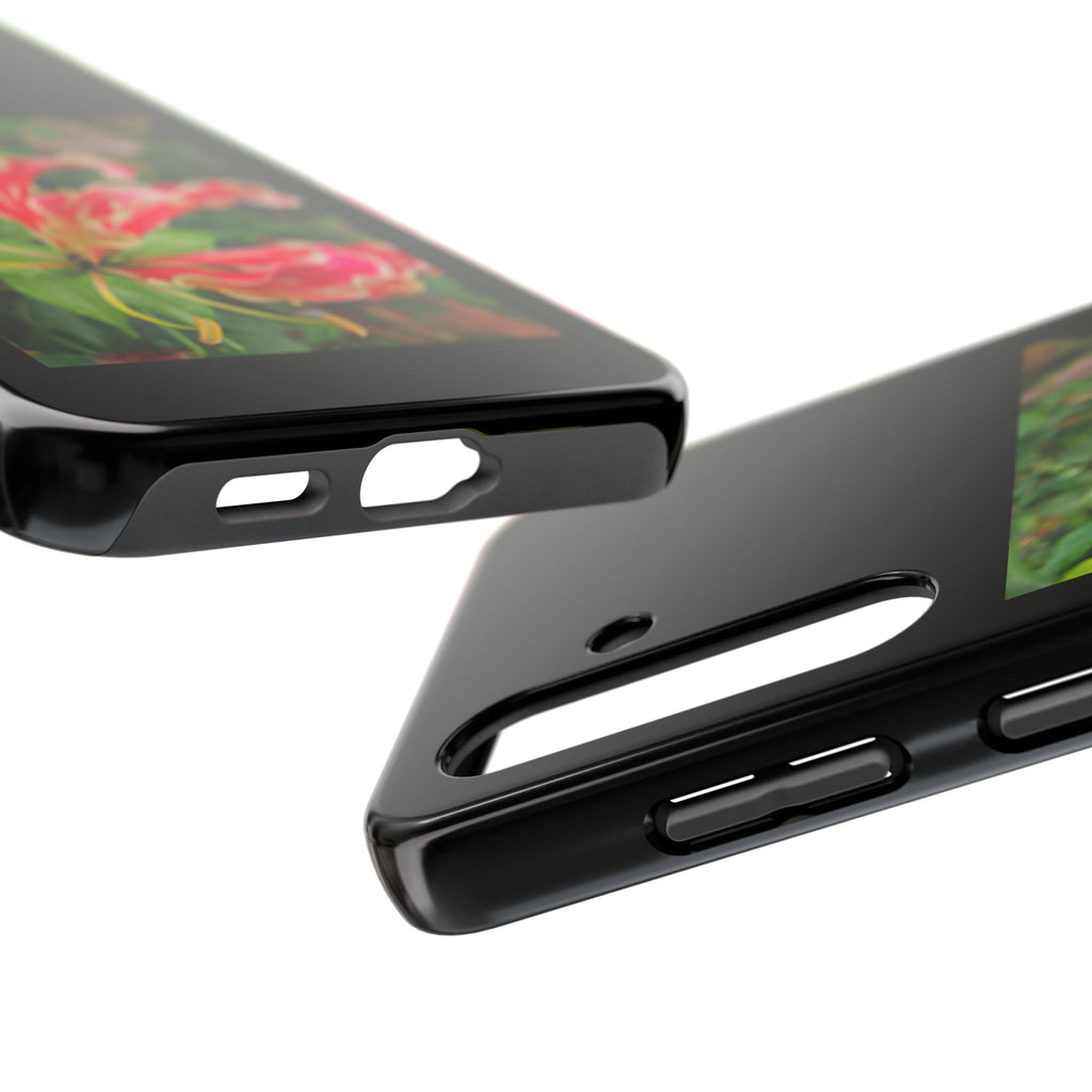 Gloriosa Lily Tough Phone Case | Red Tropical Flower Phone Case