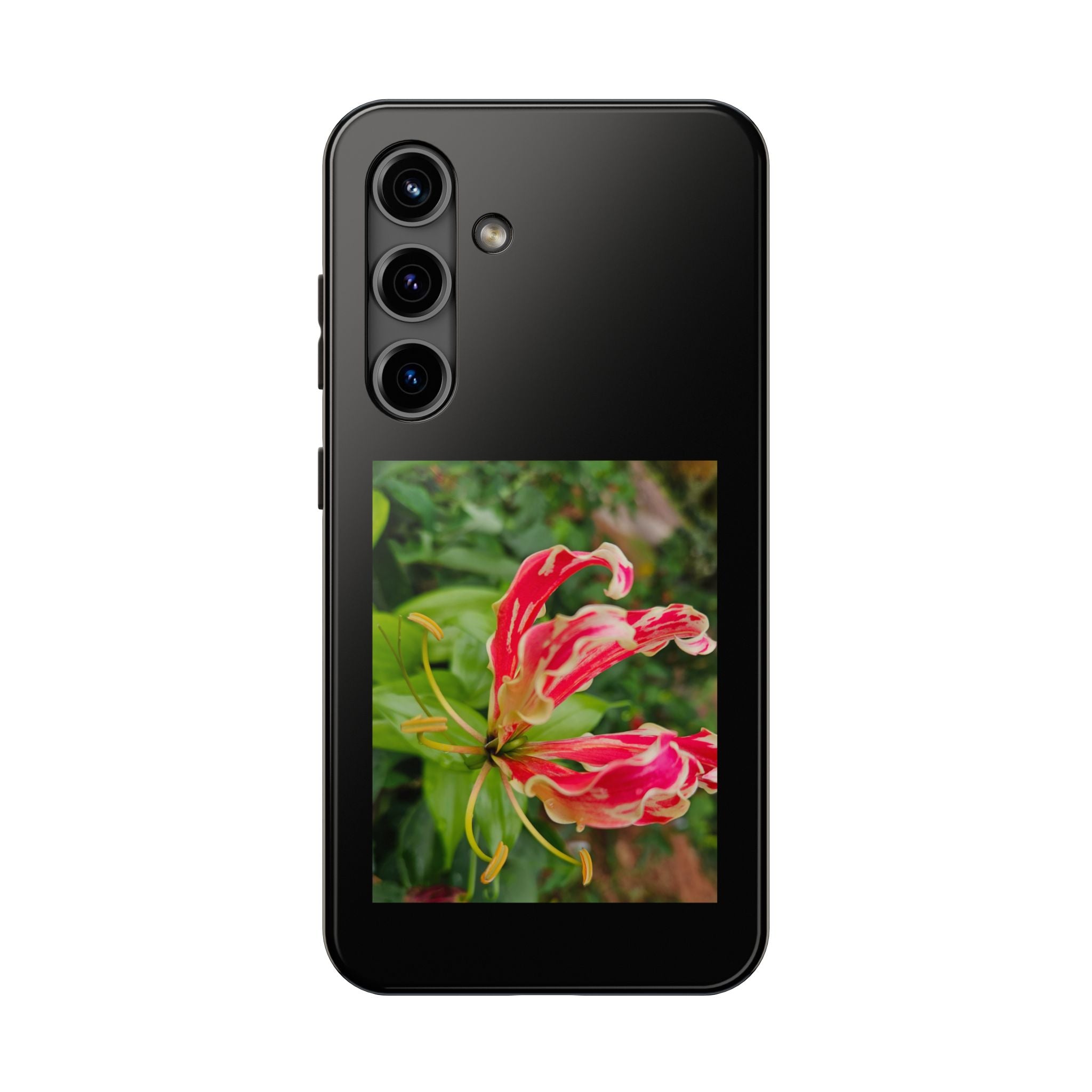 Gloriosa Lily Tough Phone Case | Red Tropical Flower Phone Case