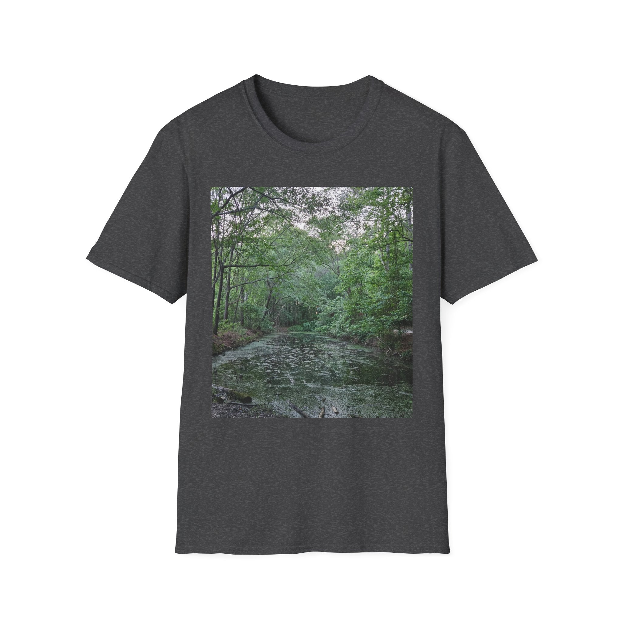 Mossy Pond T‑Shirt — Serene Green Nature Photography Tee