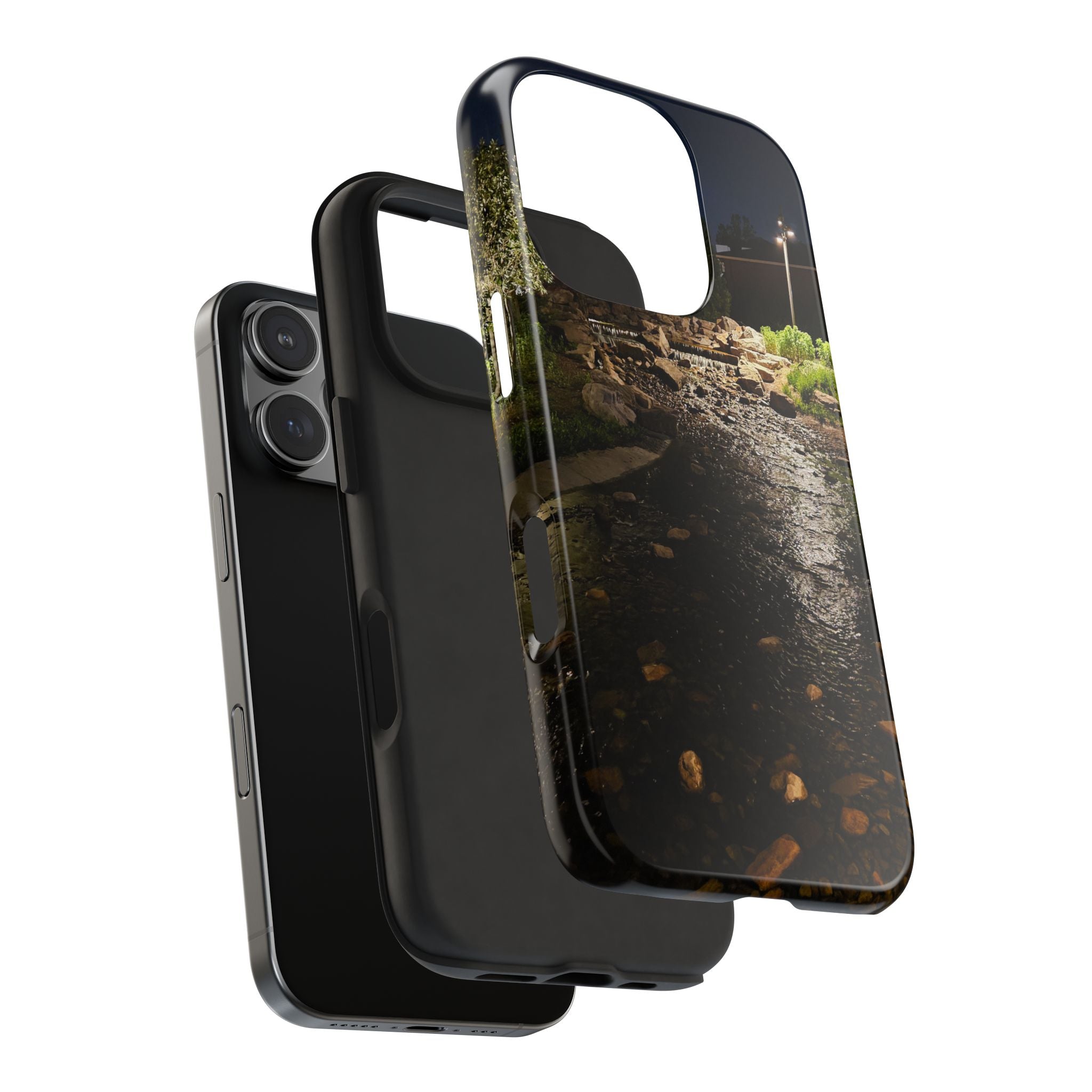 Night River Phone Case — Moody Outdoor Landscape Protective Cover