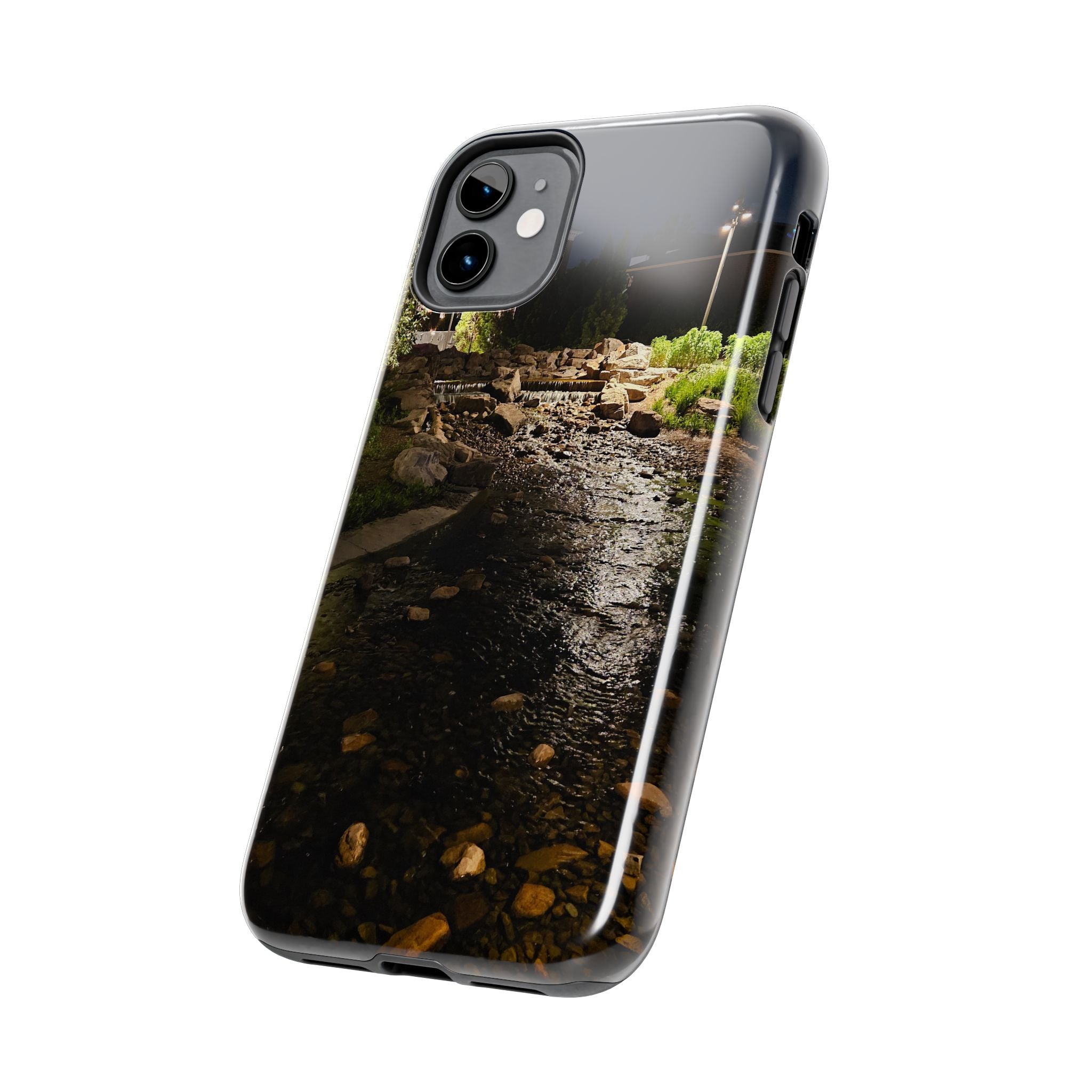 Night River Phone Case — Moody Outdoor Landscape Protective Cover