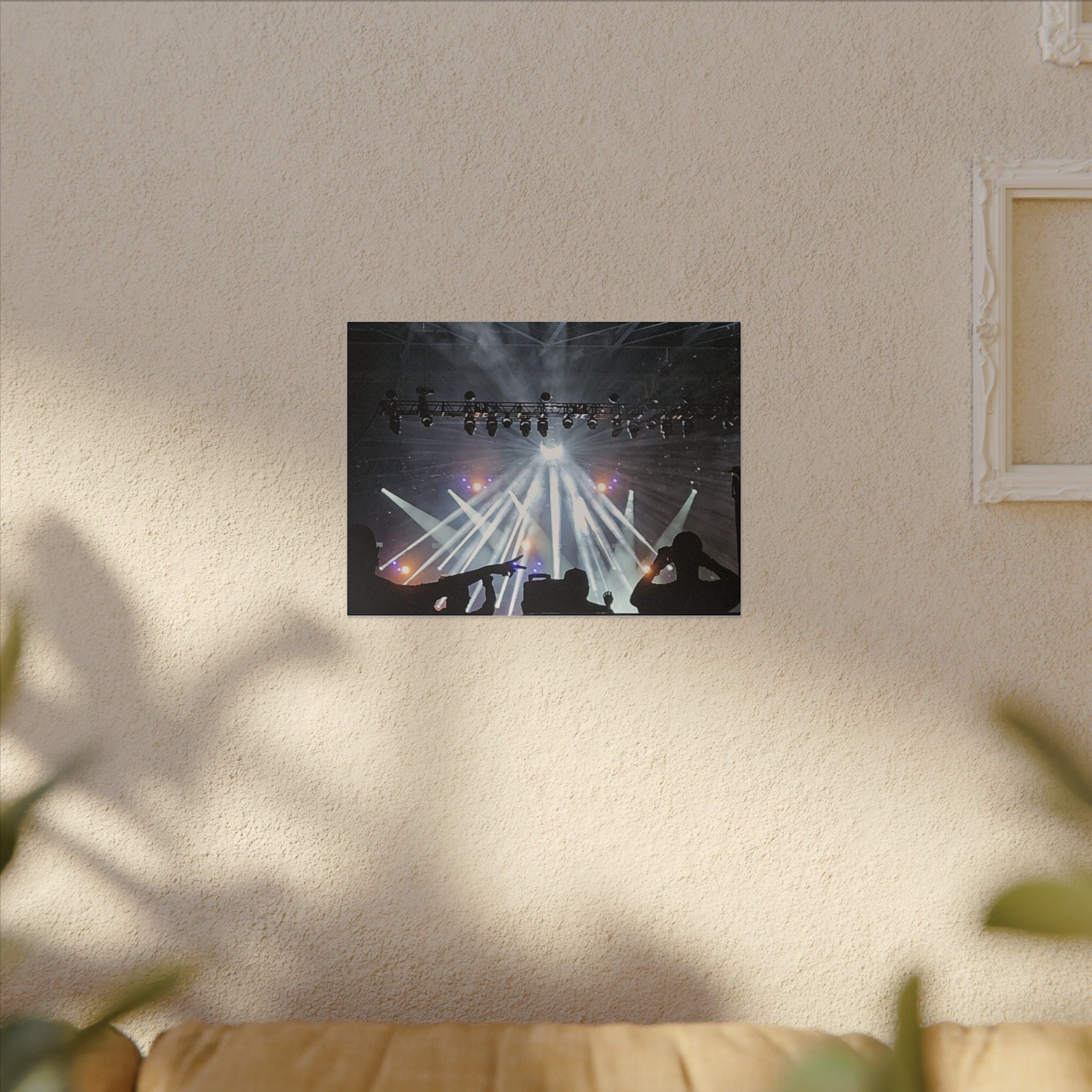 Concert Stage Lights Canvas, Matte Stretched Wall Art | Live Music