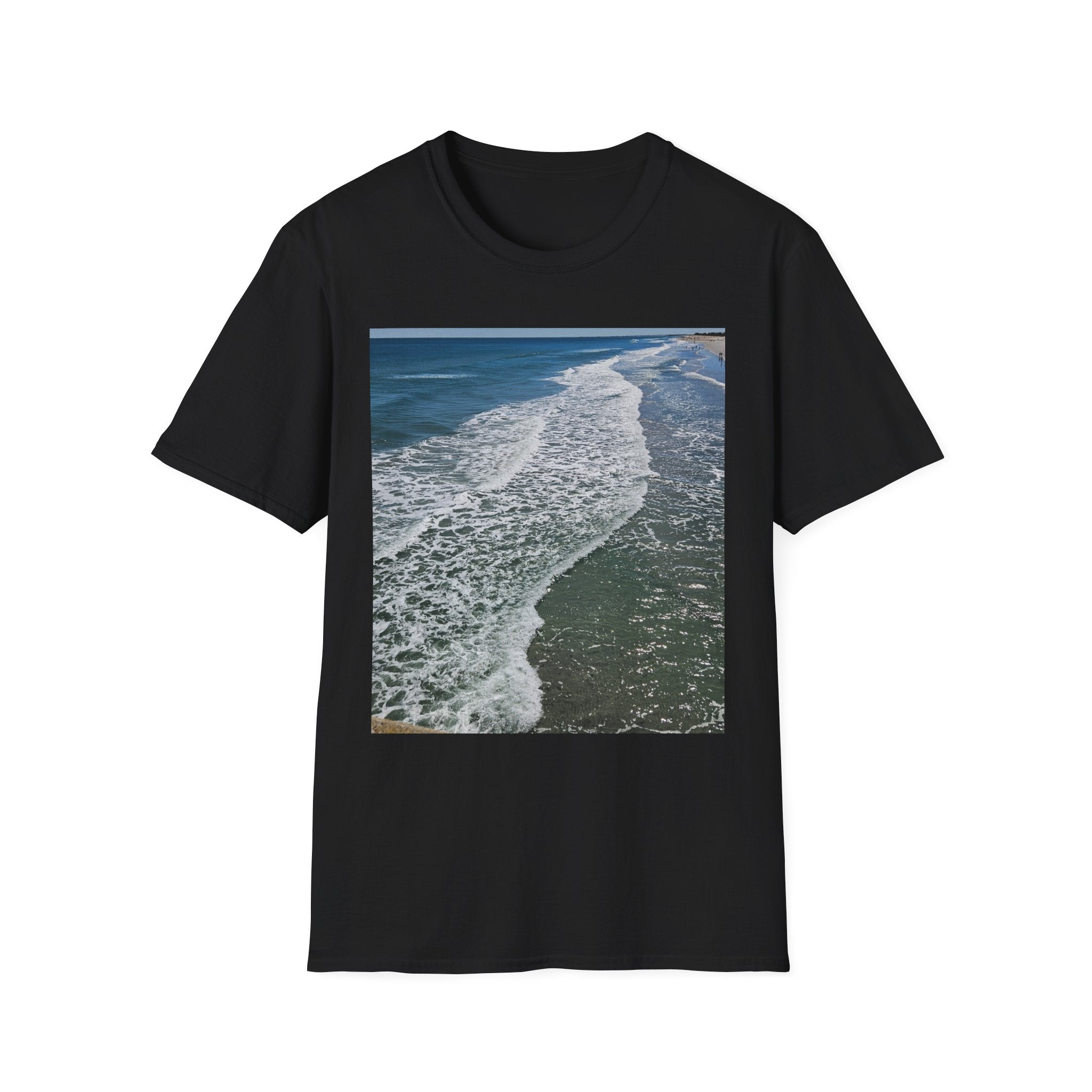 Beach Waves Photo T-Shirt — Coastal Ocean Surf Graphic Tee