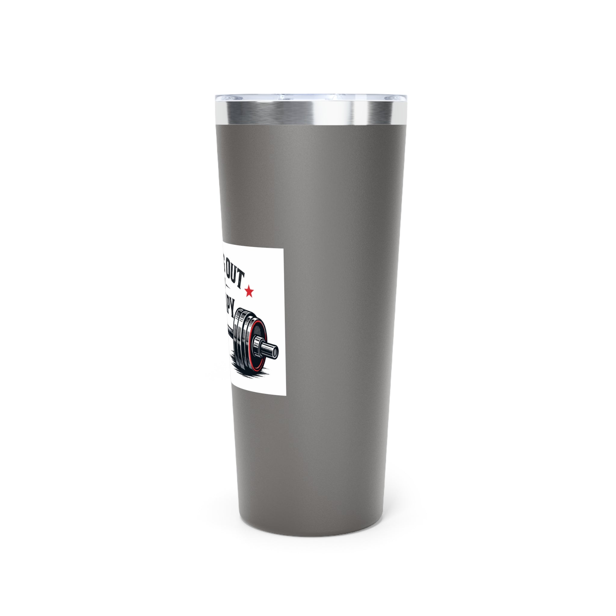 Working Out Is My Therapy barbell tumbler | 22oz insulated travel mug