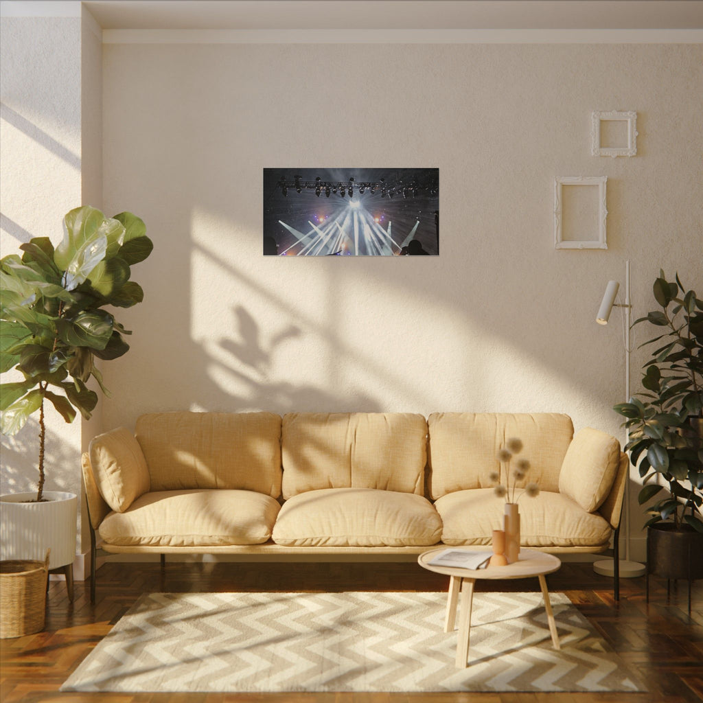 Concert Stage Lights Canvas, Matte Stretched Wall Art | Live Music