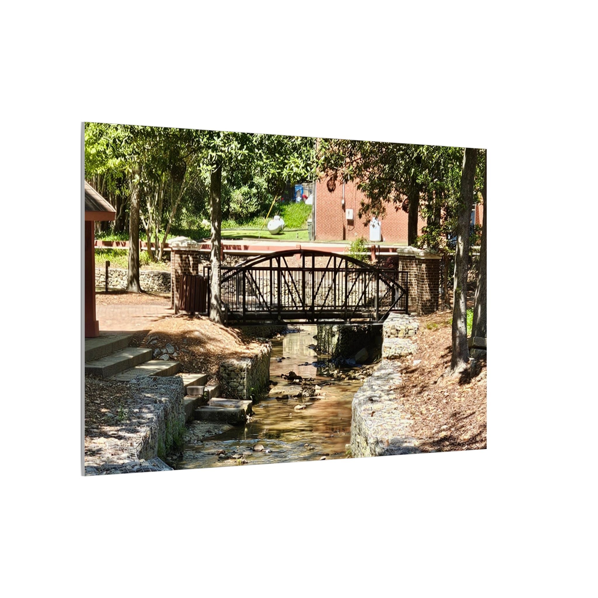 Park Footbridge Photograph Matte Canvas | Stretched Wall Art