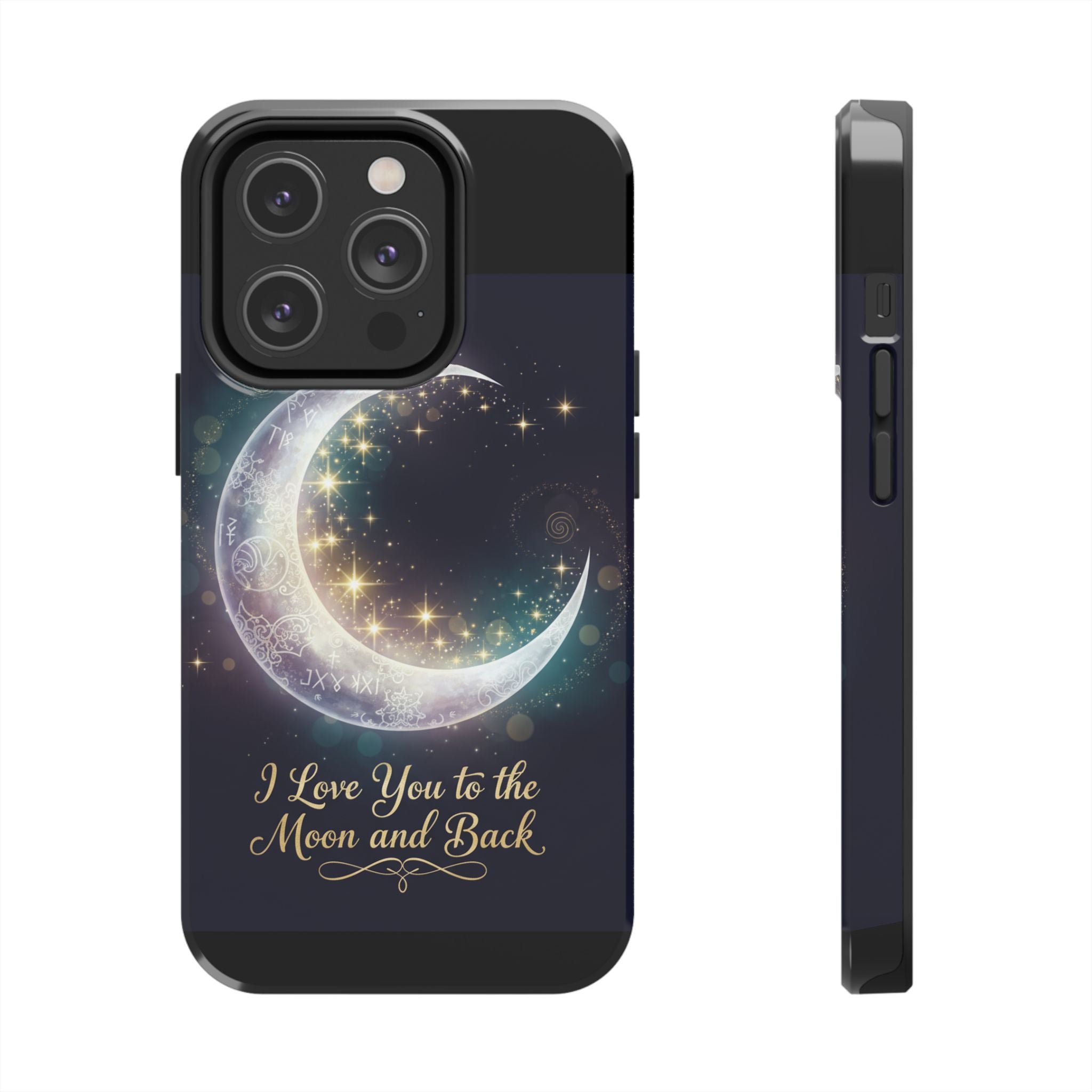 I Love You to the Moon and Back iPhone Case | Moon and Stars Tough Case
