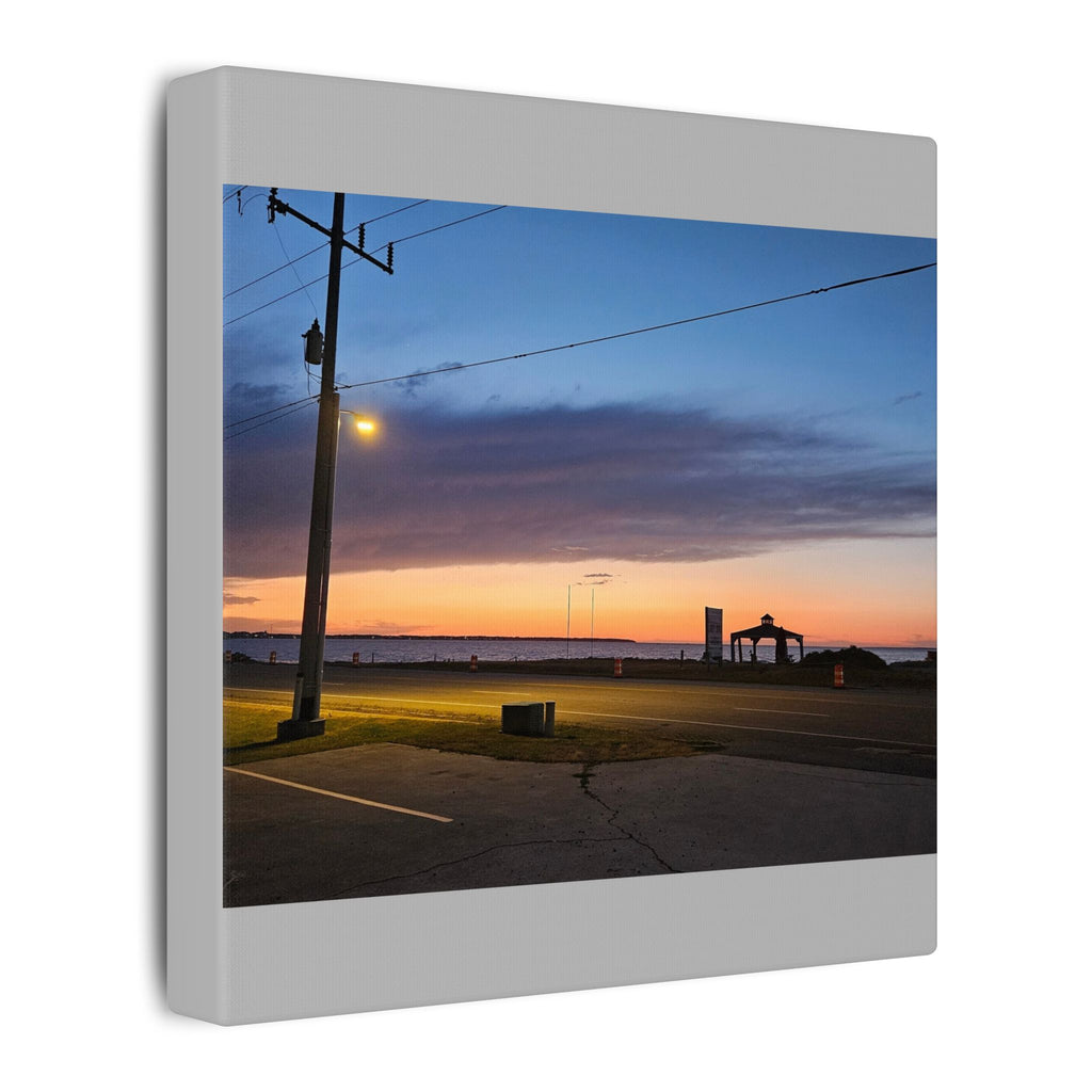 Sunset Pier Silhouette Canvas | Stretched Matte Wall Art