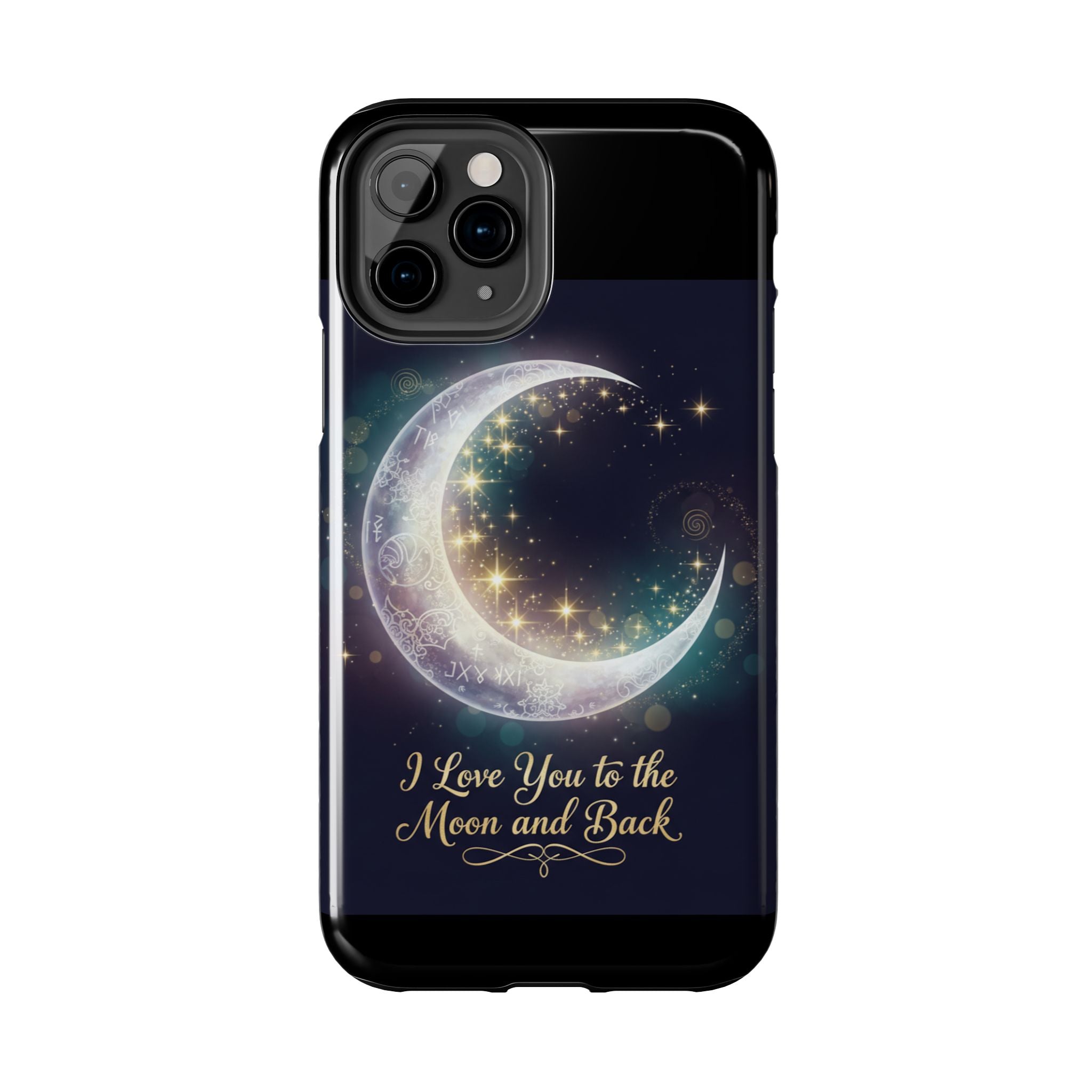 I Love You to the Moon and Back iPhone Case | Moon and Stars Tough Case