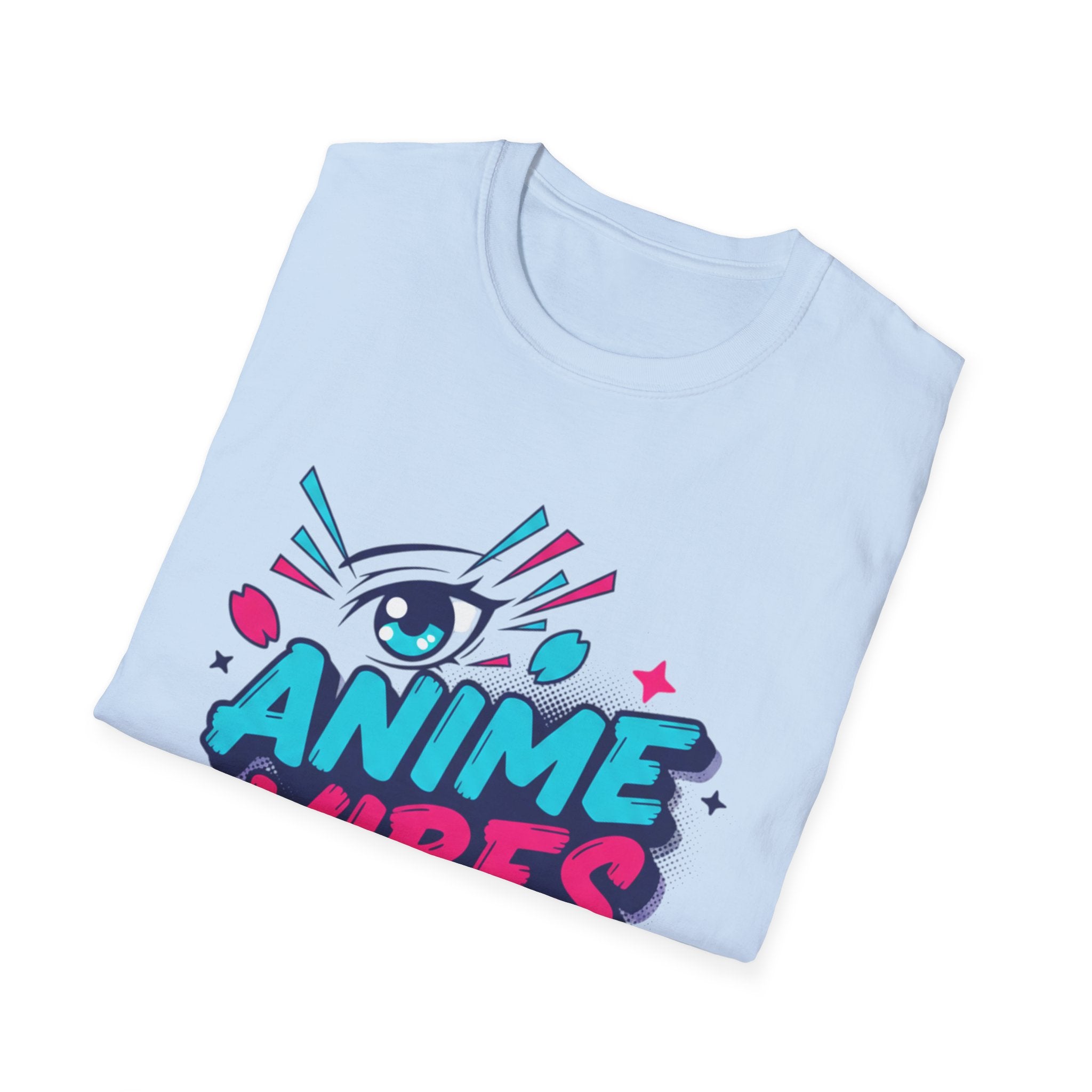 Anime Vibes Only T-Shirt | Retro Neon Anime Eye Design