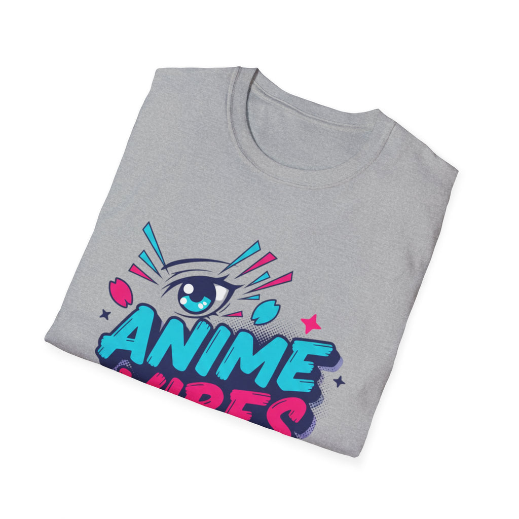 Anime Vibes Only T-Shirt | Retro Neon Anime Eye Design