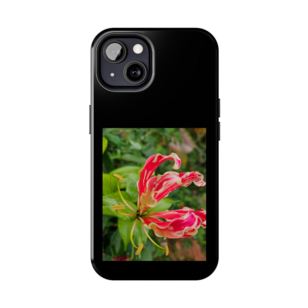 Gloriosa Lily Tough Phone Case | Red Tropical Flower Phone Case
