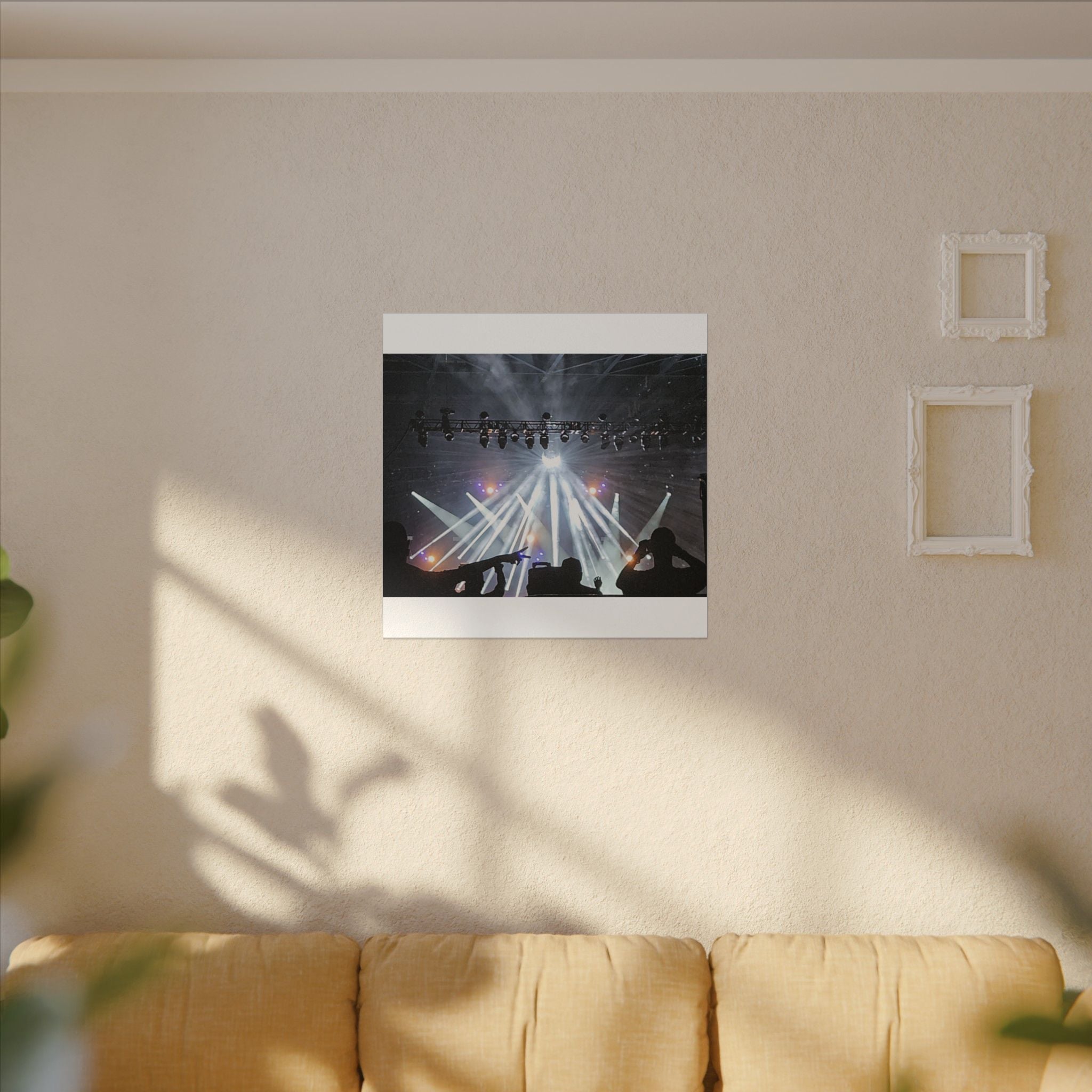 Concert Stage Lights Canvas, Matte Stretched Wall Art | Live Music