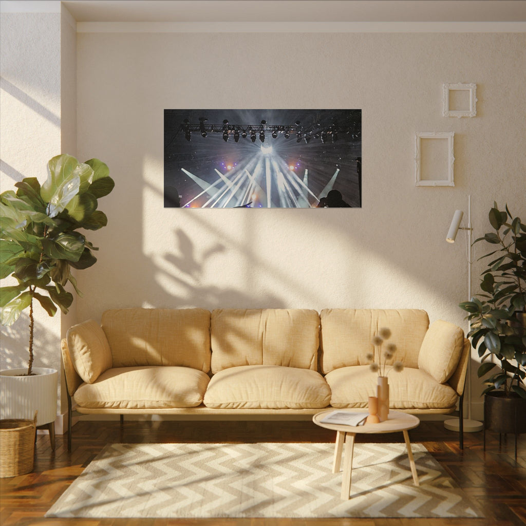 Concert Stage Lights Canvas, Matte Stretched Wall Art | Live Music