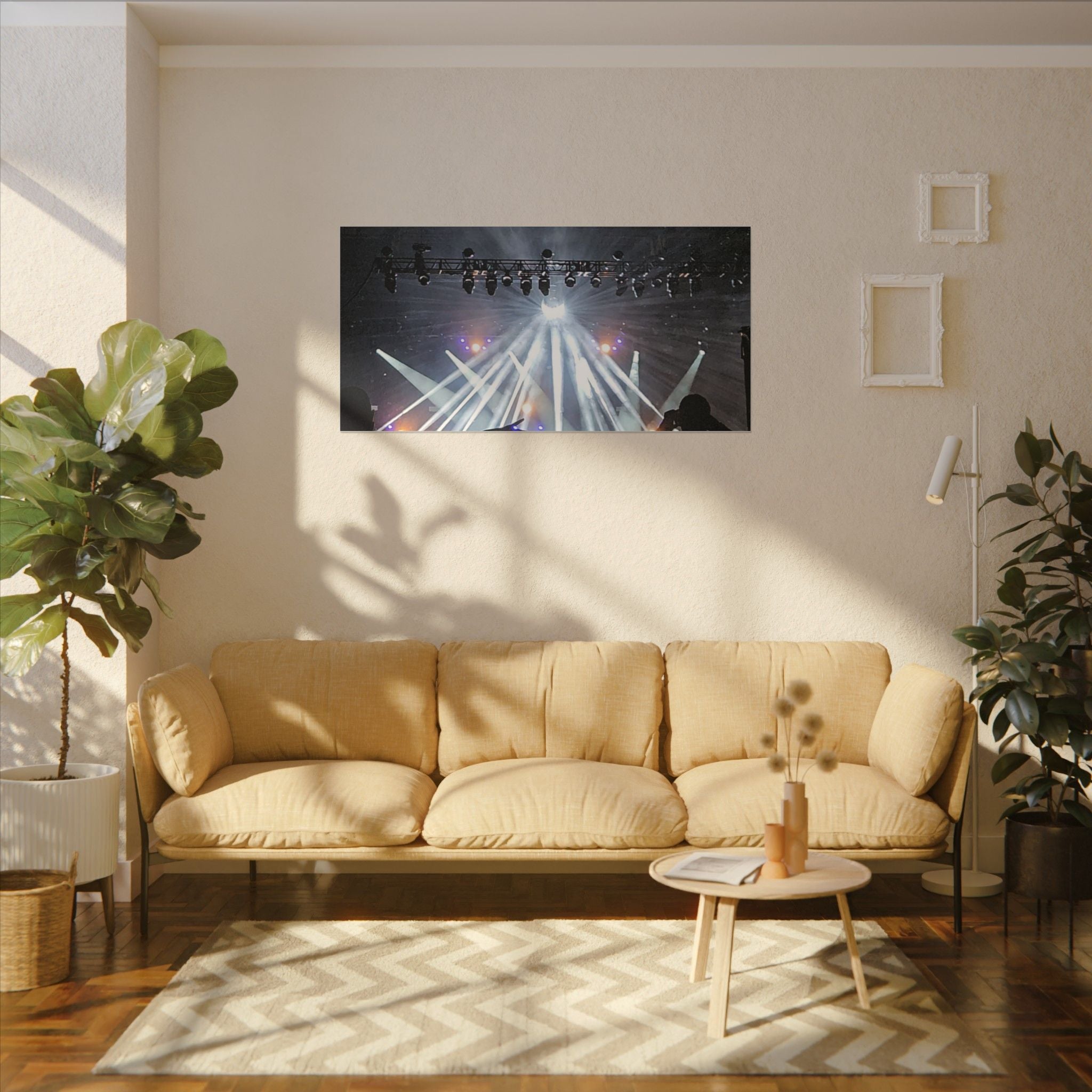 Concert Stage Lights Canvas, Matte Stretched Wall Art | Live Music