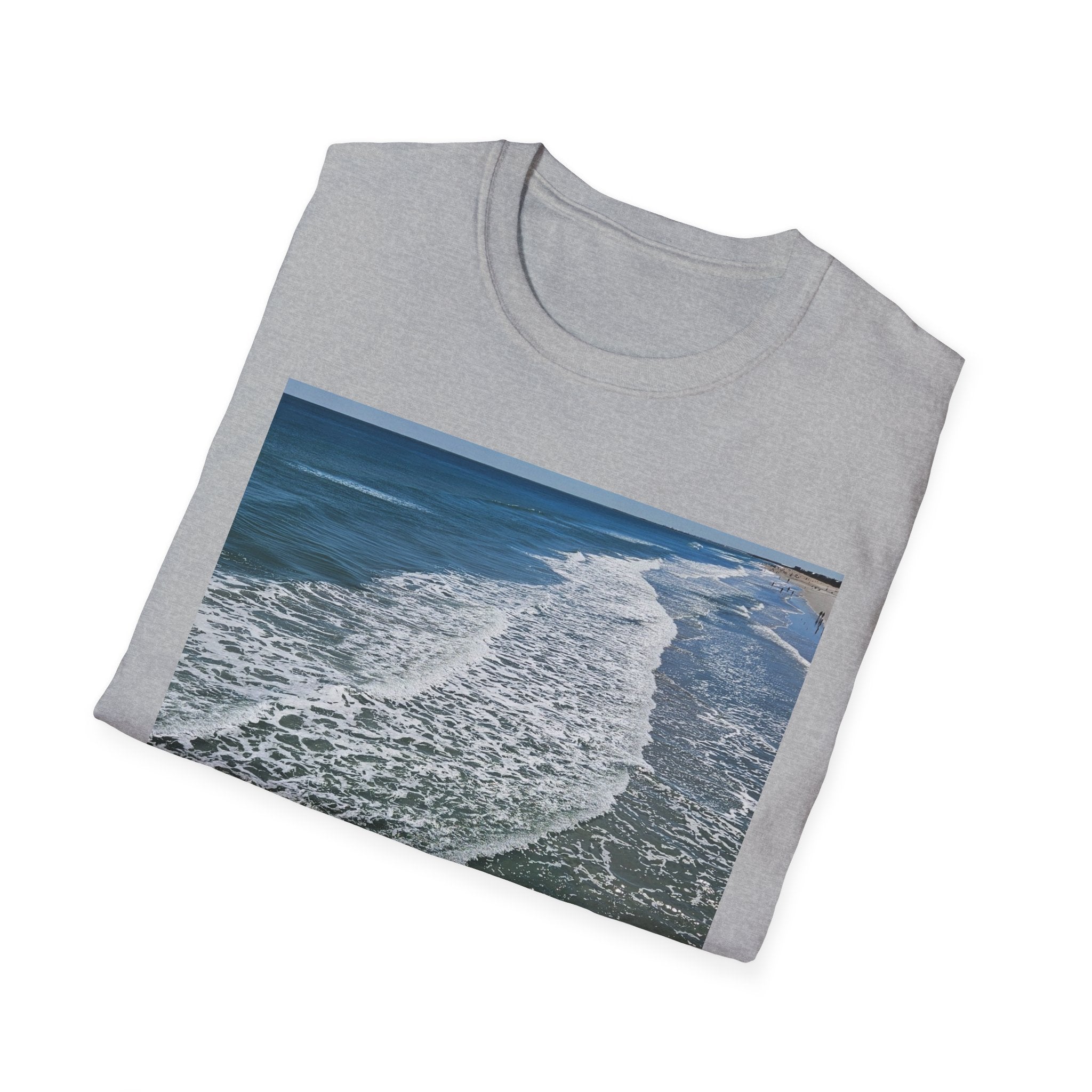 Beach Waves Photo T-Shirt — Coastal Ocean Surf Graphic Tee