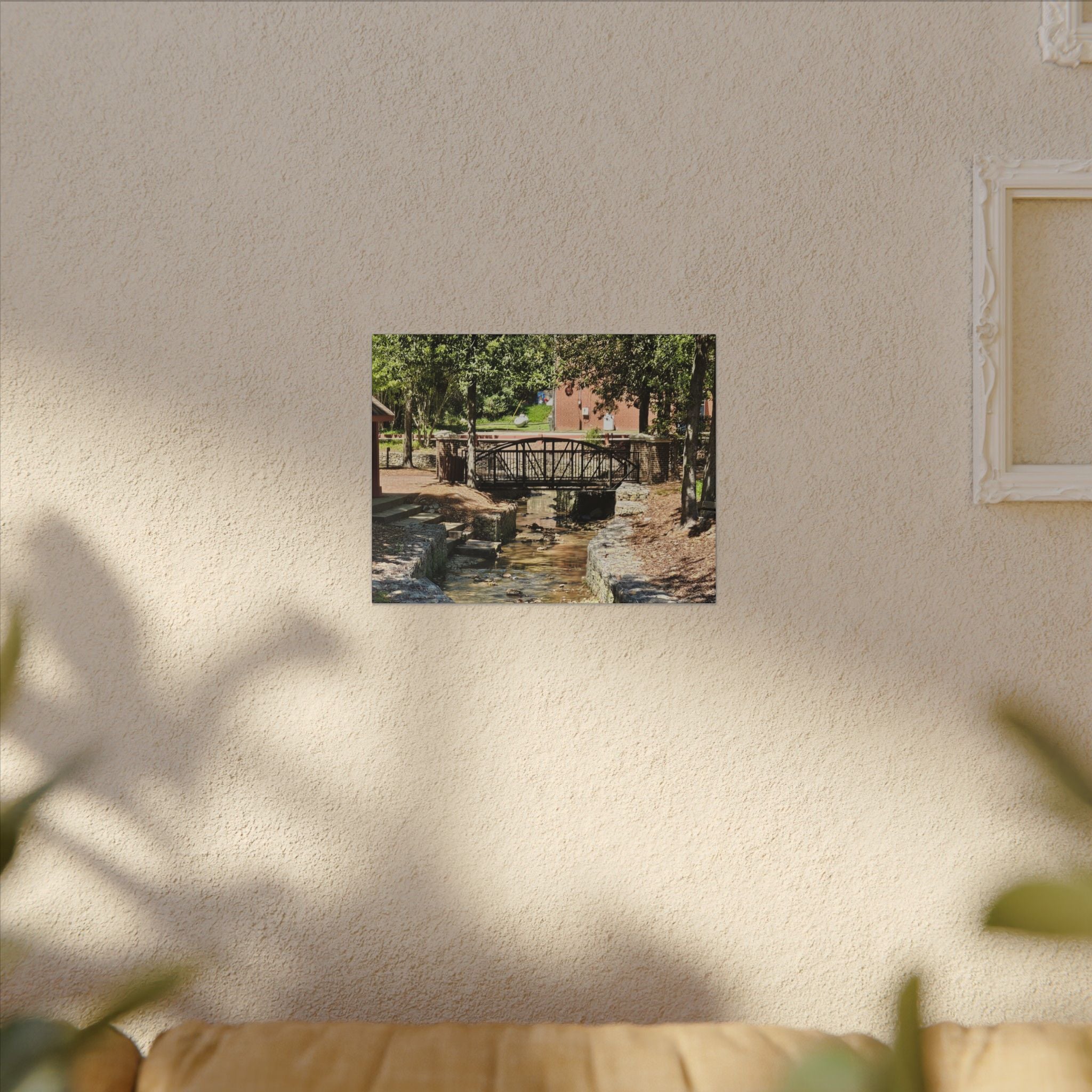 Park Footbridge Photograph Matte Canvas | Stretched Wall Art