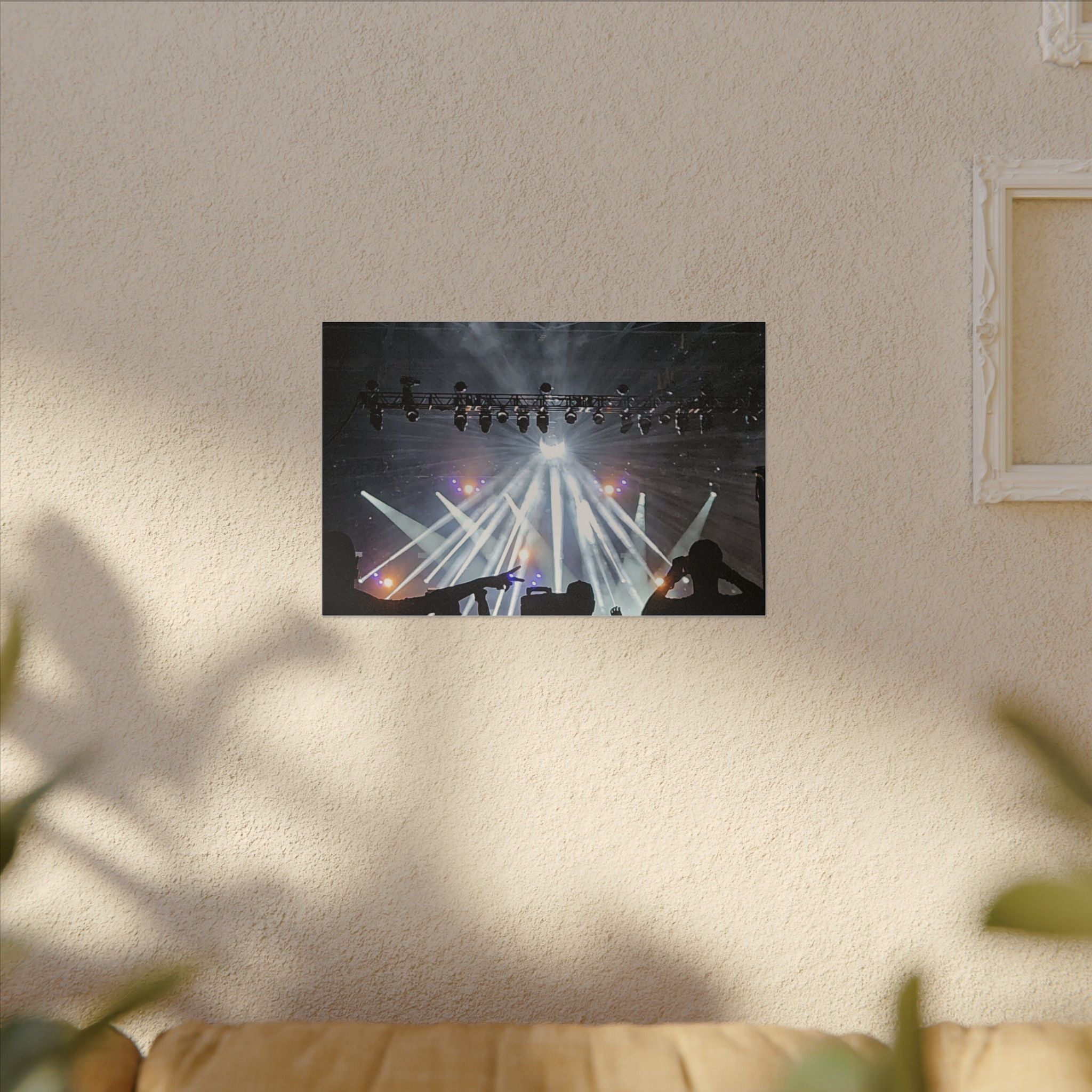 Concert Stage Lights Canvas, Matte Stretched Wall Art | Live Music