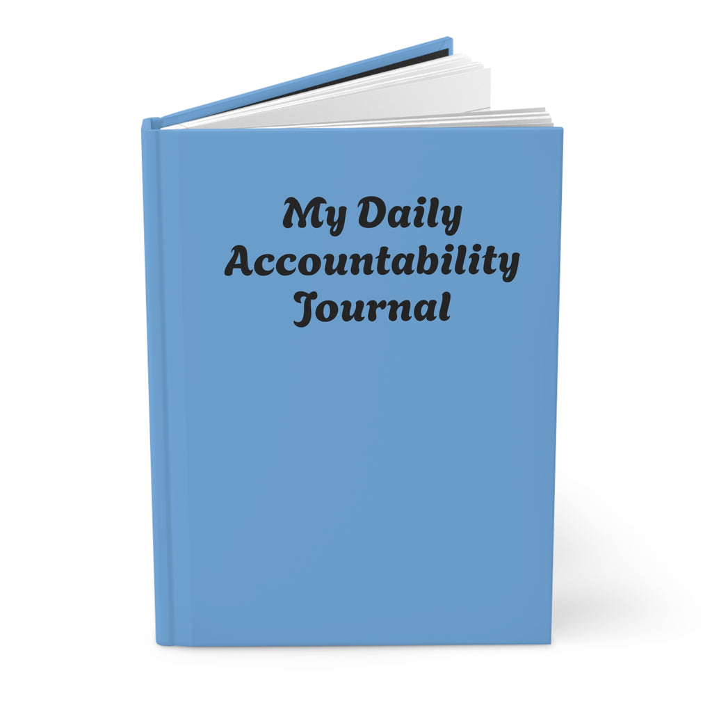 Daily Accountability Journal Hardcover | Productivity Planner, Blue Matte