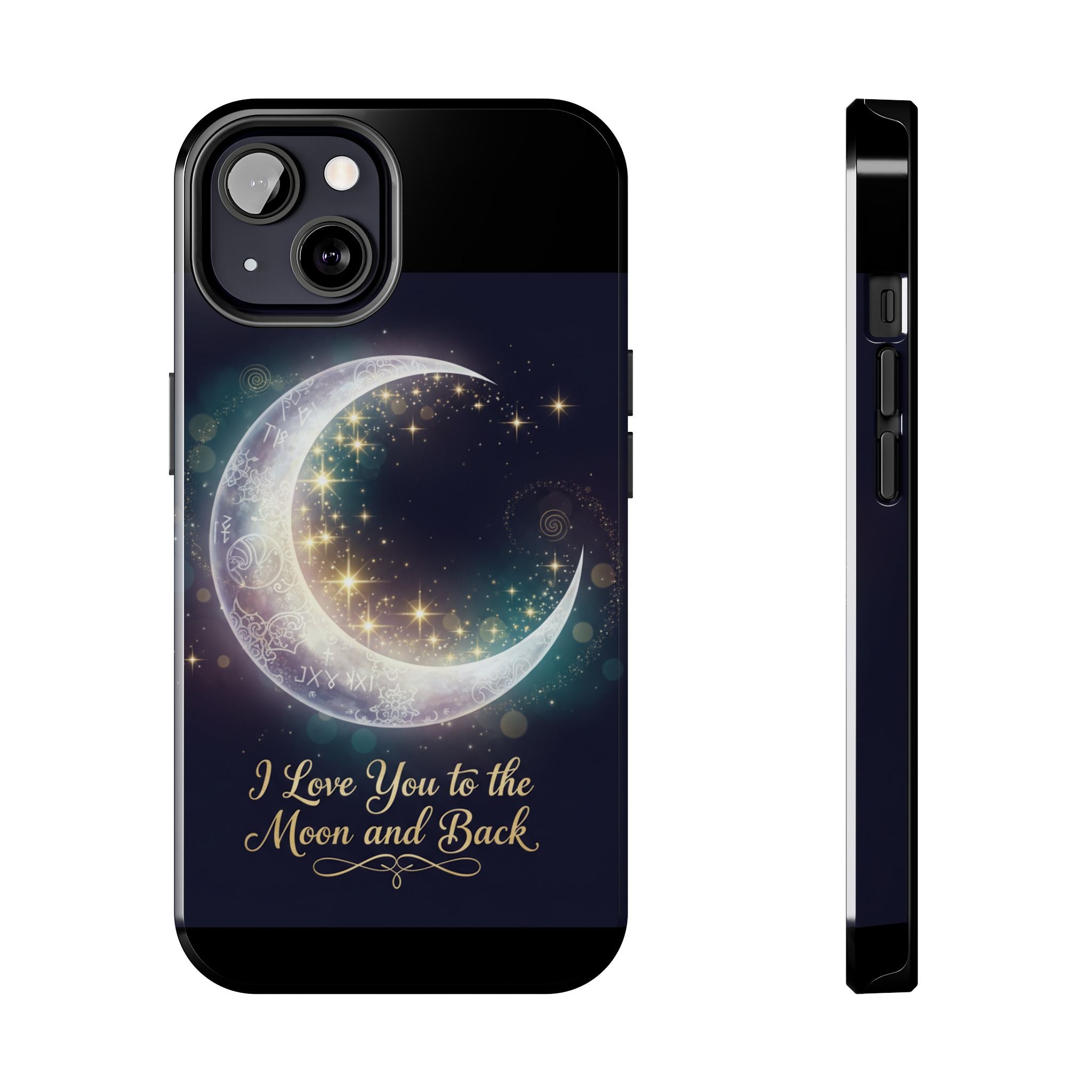 I Love You to the Moon and Back iPhone Case | Moon and Stars Tough Case
