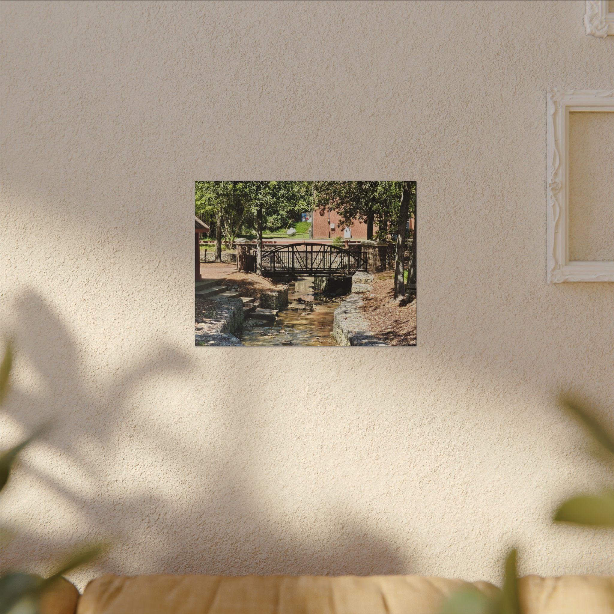 Park Footbridge Photograph Matte Canvas | Stretched Wall Art