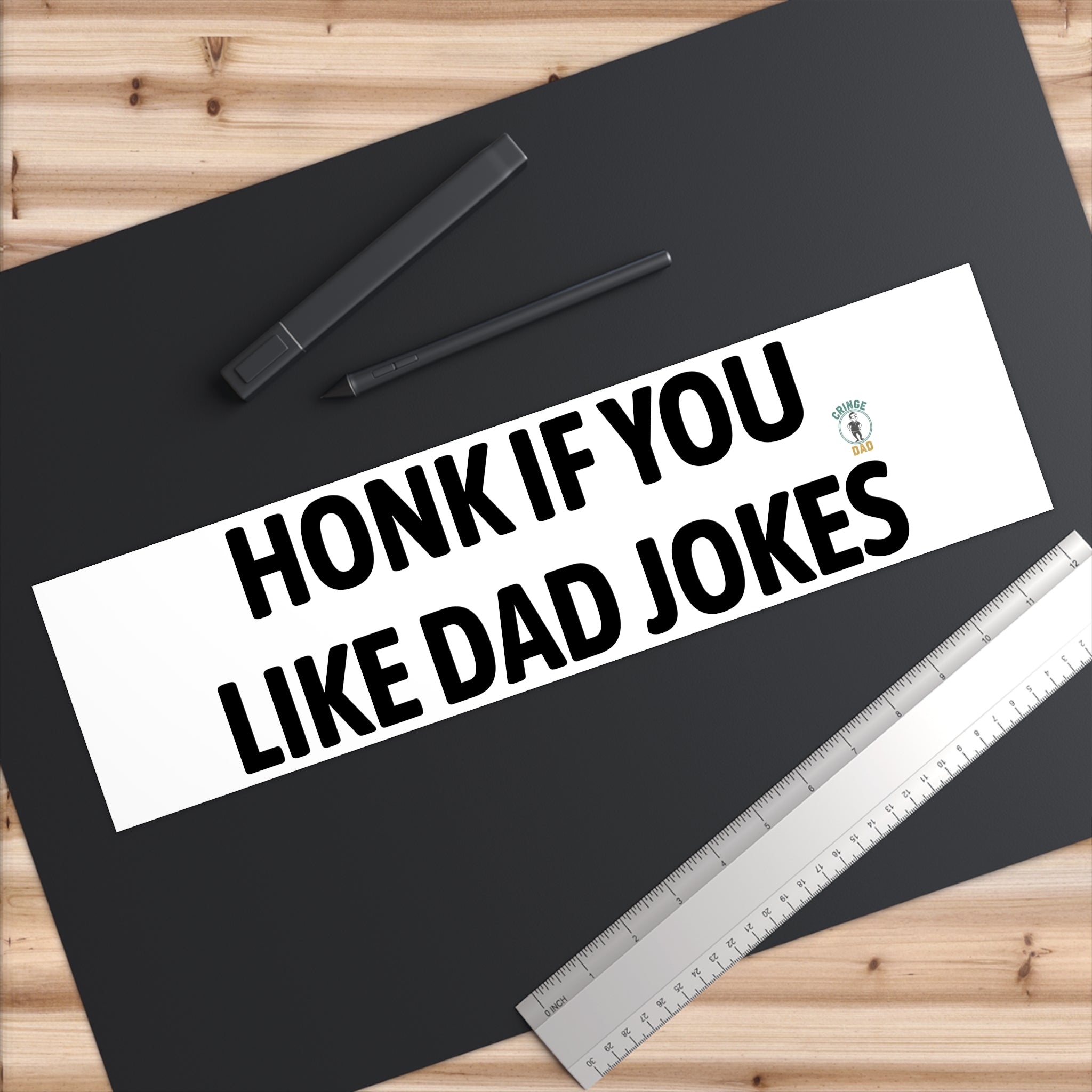 Bumper Sticker — "Honk If You Like Dad Jokes" Funny Car Decal